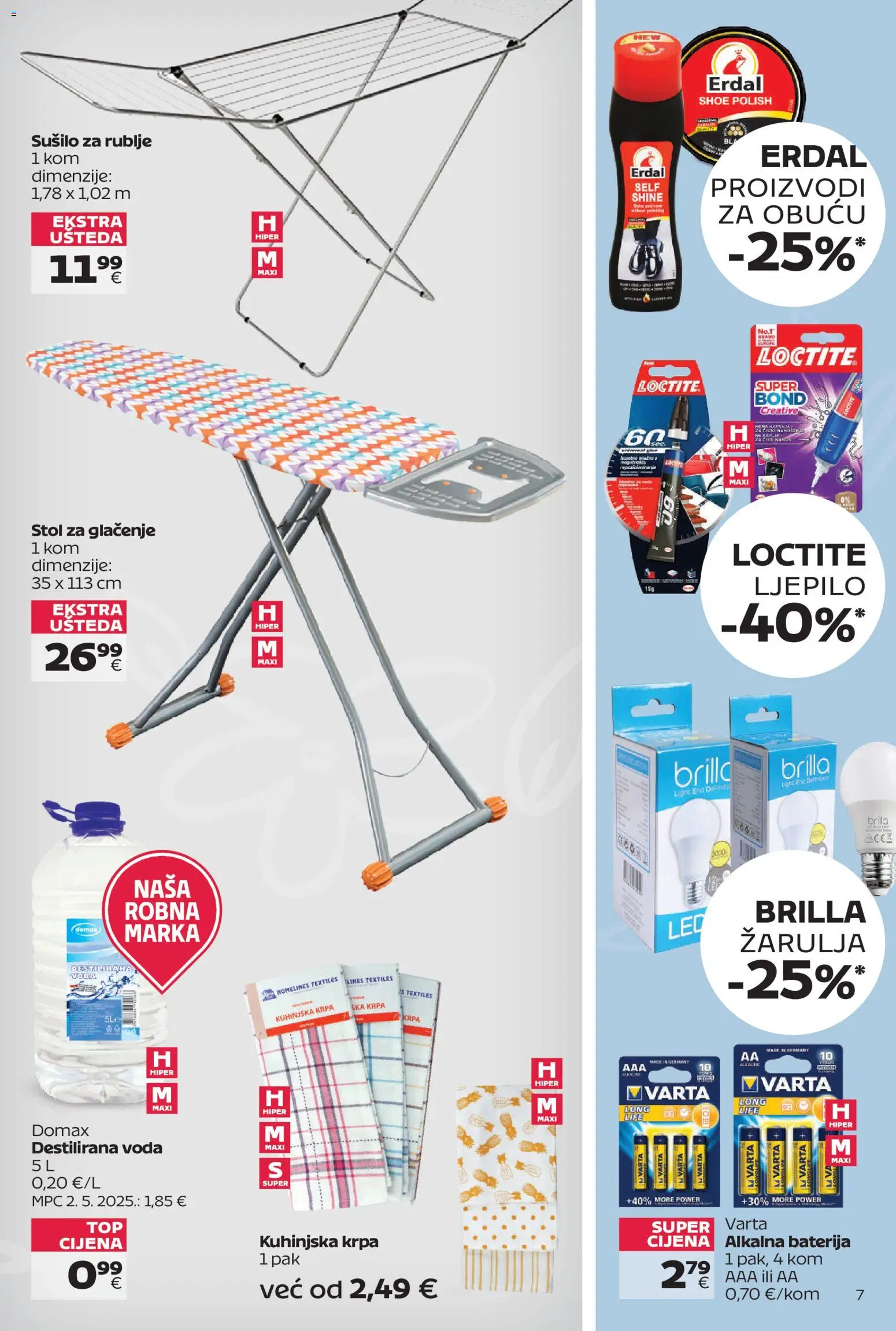 Tommy katalog | vrijedi od 03.11.2025 | Stranica: 7 | Proizvodi: Stol, Destilirana voda, Voda, Ljepilo