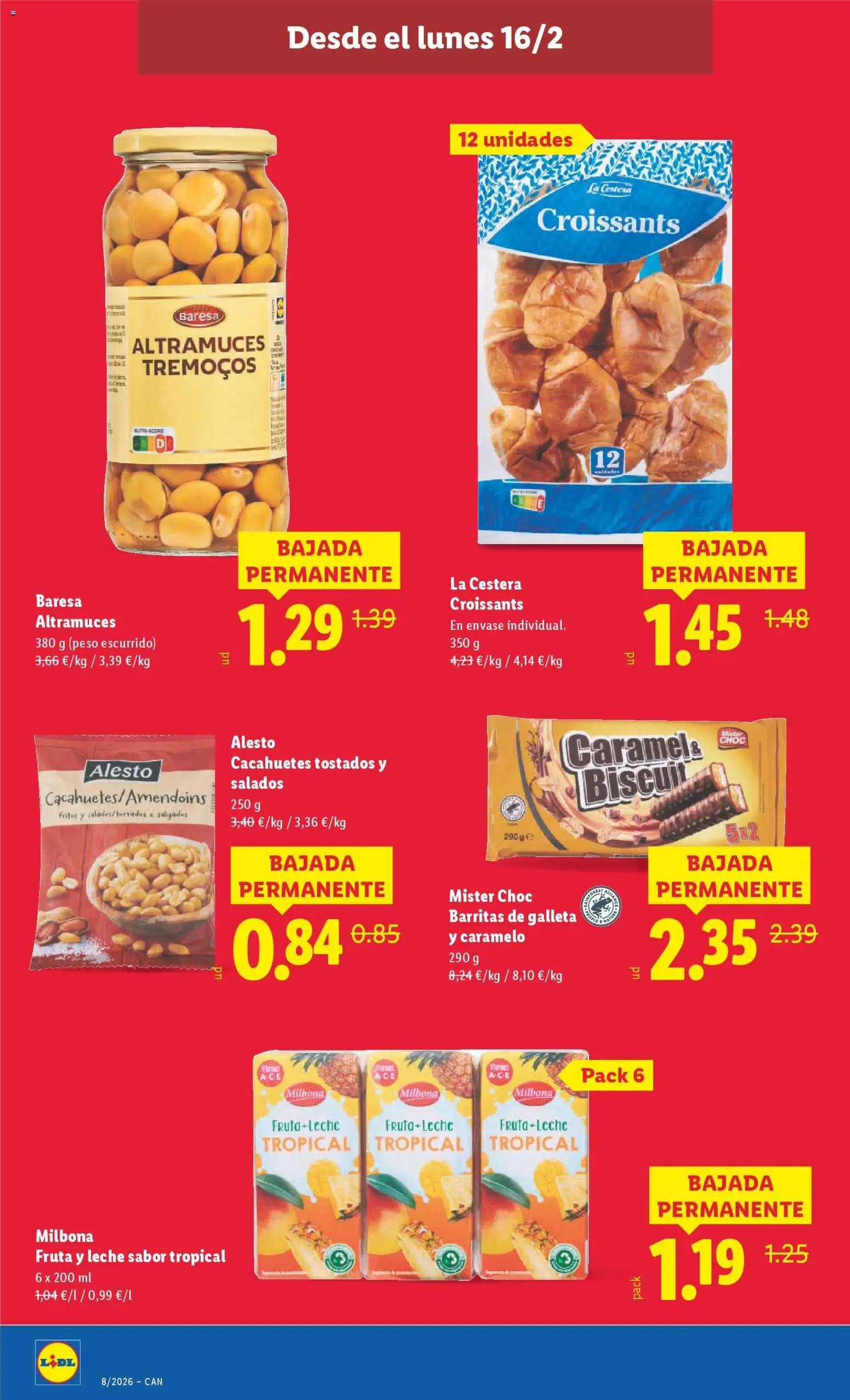 Lidl - Canarias  │ válido desde el 16.02.2026 | Página: 11 | Productos: Leche, Chocolate, Peso