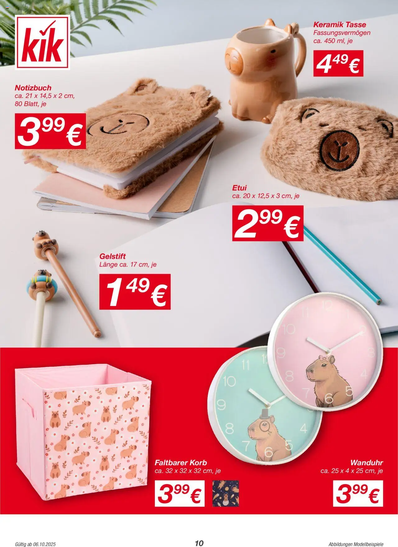 Kik Prospekt aktuell gültig ab 06.10.2025 | Seite: 10 | Produkte: Notizbuch, Korb