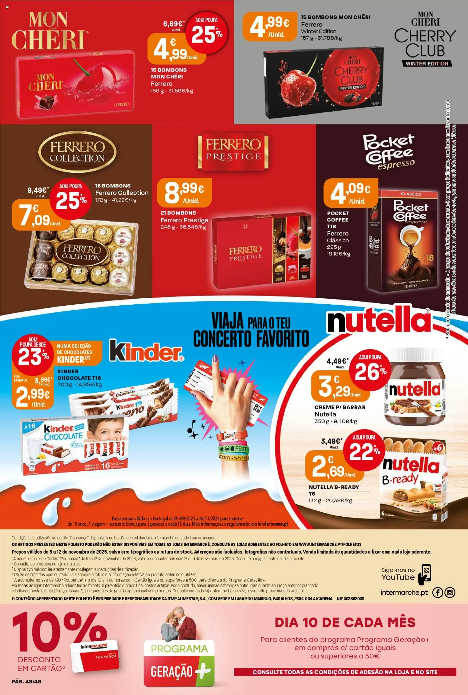 Intermarché folheto │ válido de 06.11.2025 | Página: 48 | Produtos: Chocolates, Base, Chocolate, Creme