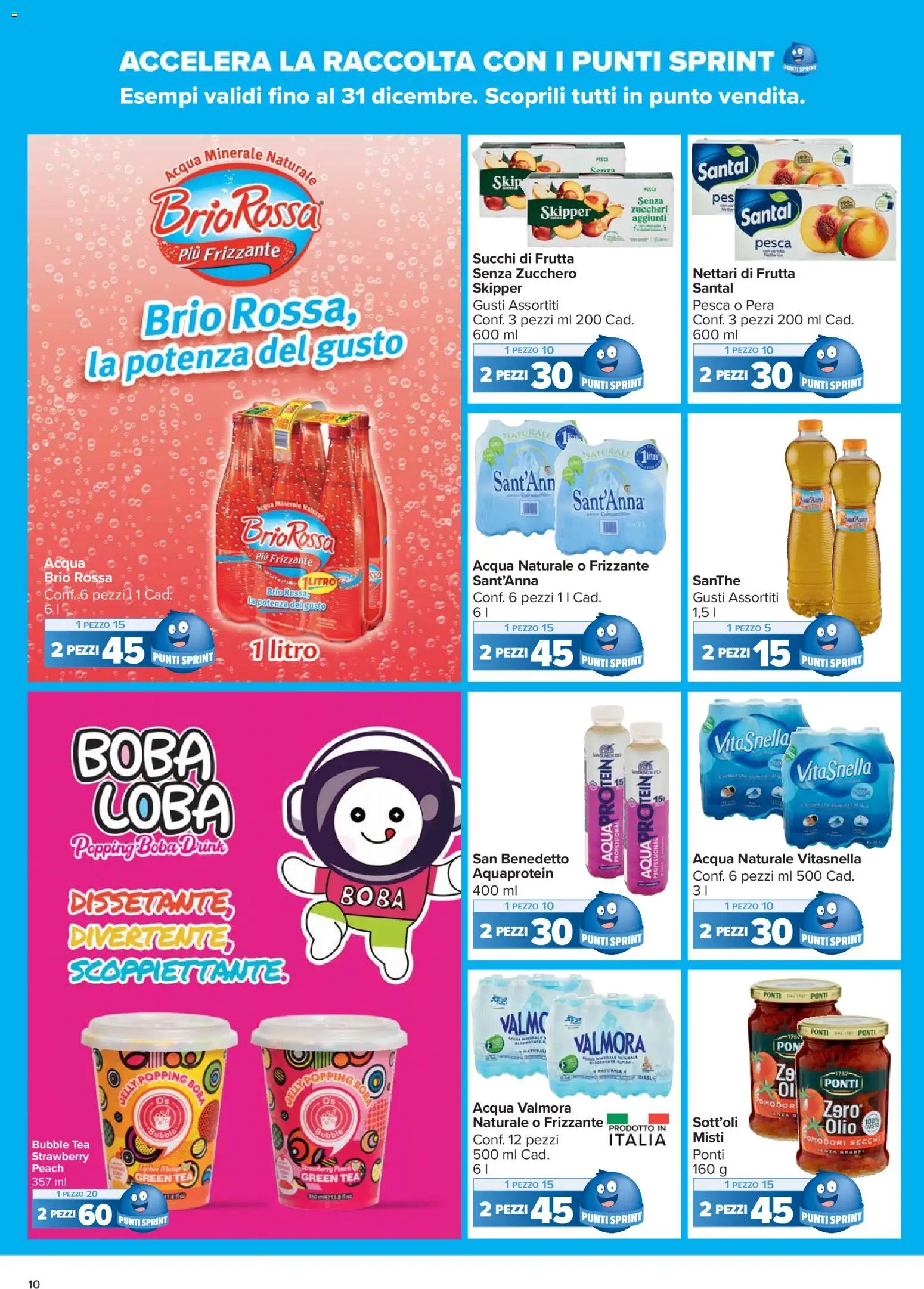 Volantino Carrefour del 02.12.2025 | Pagina: 10 | Prodotti: Zucchero, Pesca, Pera, Acqua naturale