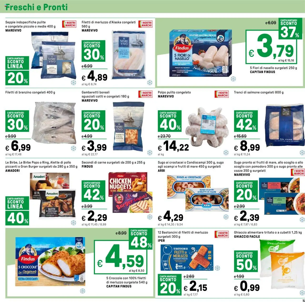 Volantino Iper del 12.09.2025 | Pagina: 17 | Prodotti: Salmone, Cozze, Branzino, Gamberetti