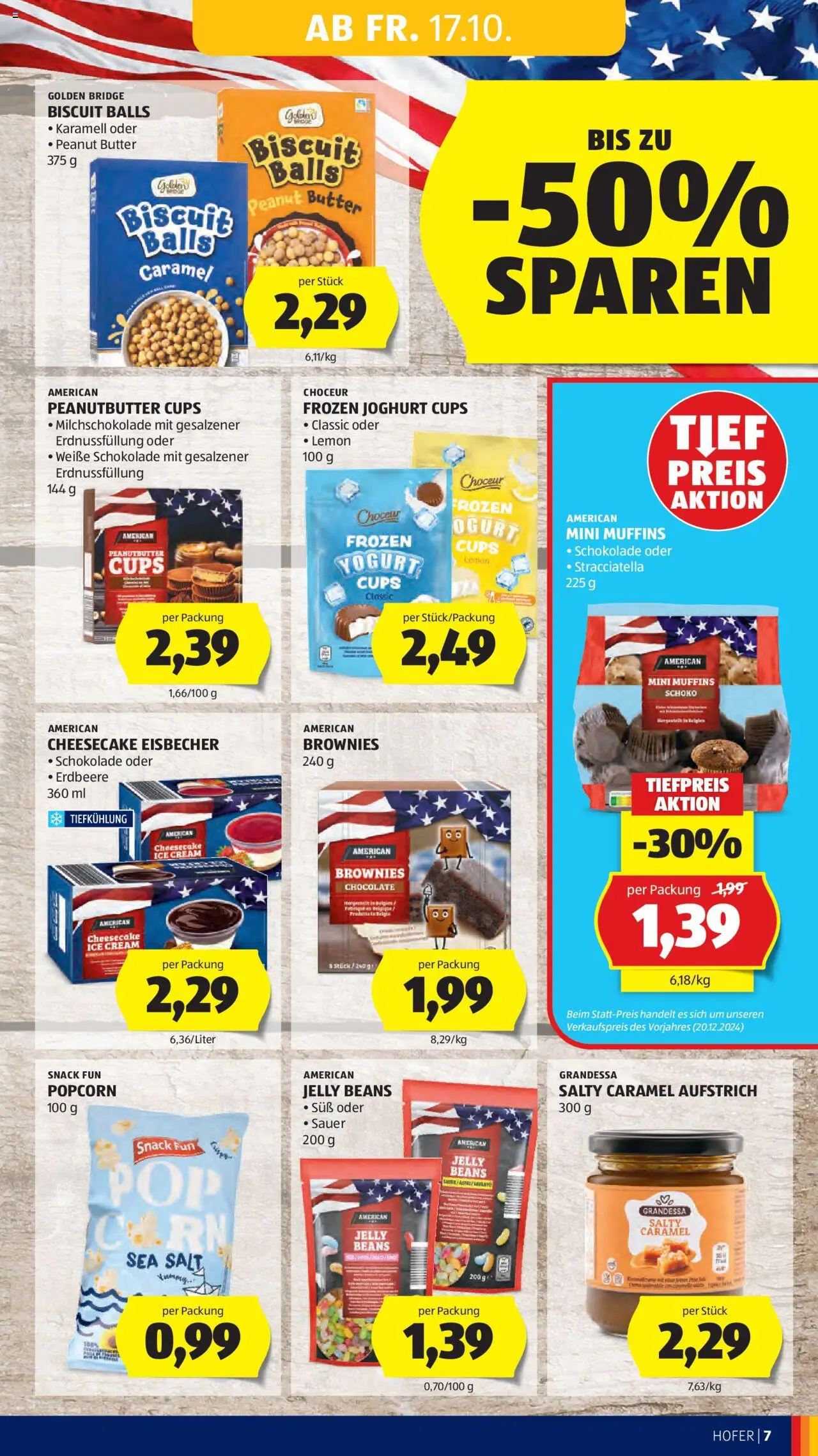 Hofer Flugblatt gültig ab 17.10.2025 | Seite: 9 | Produkte: Butter, Joghurt, Schokolade