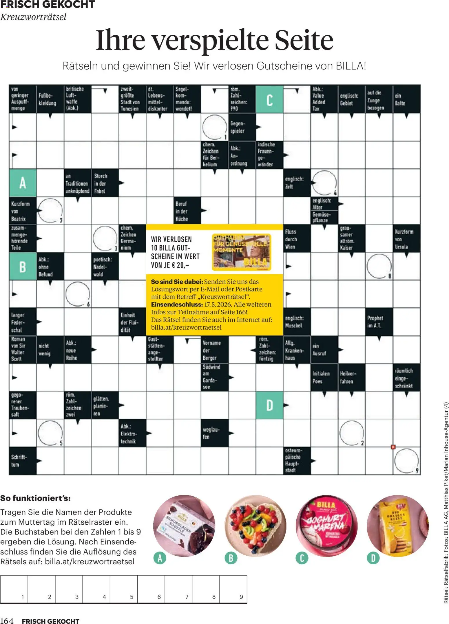 Billa AT akciós ujság - amely érvényes a következő dátumtól: 01.05.2026 | Oldal: 164 | Termékek: Joghurt, Só