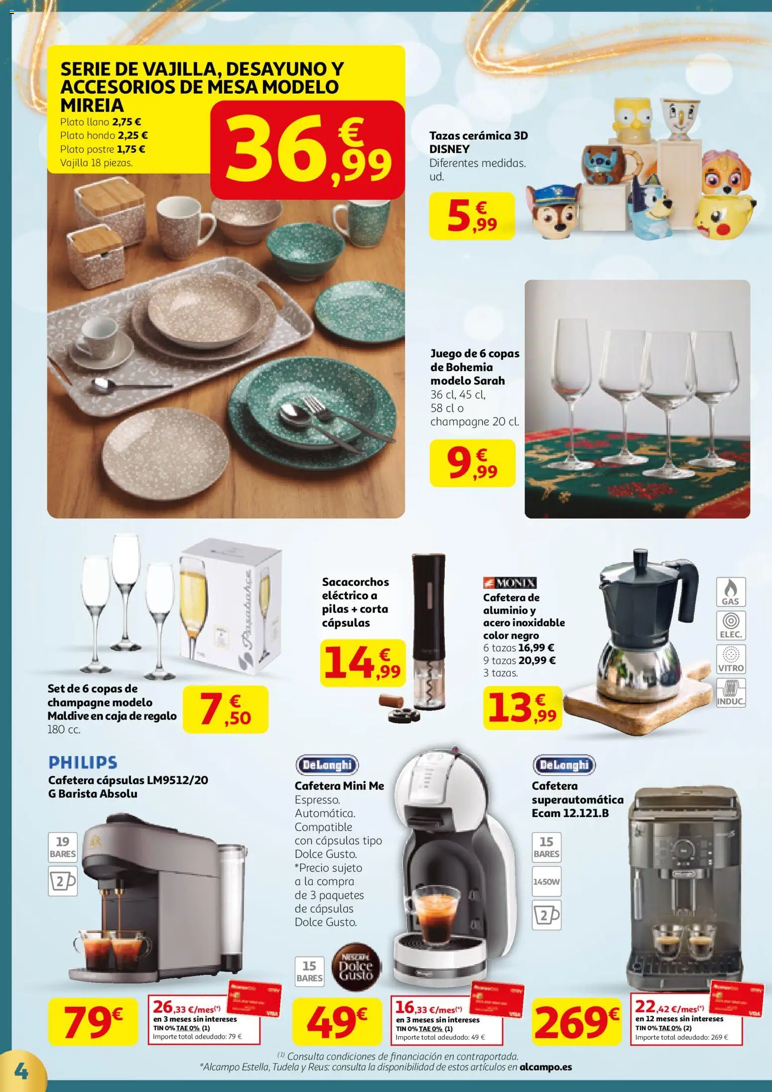 Alcampo - Regalos 2 SST Nacional  │ válido desde el 18.12.2025 | Página: 4 | Productos: Βρεφικό κρεβάτι, Cafetera, Mesa, Caja