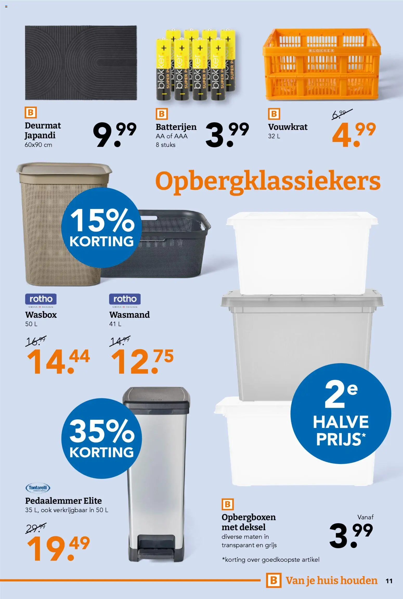 {H1} | Pagina: 11 | Producten: Deurmat, Batterijen