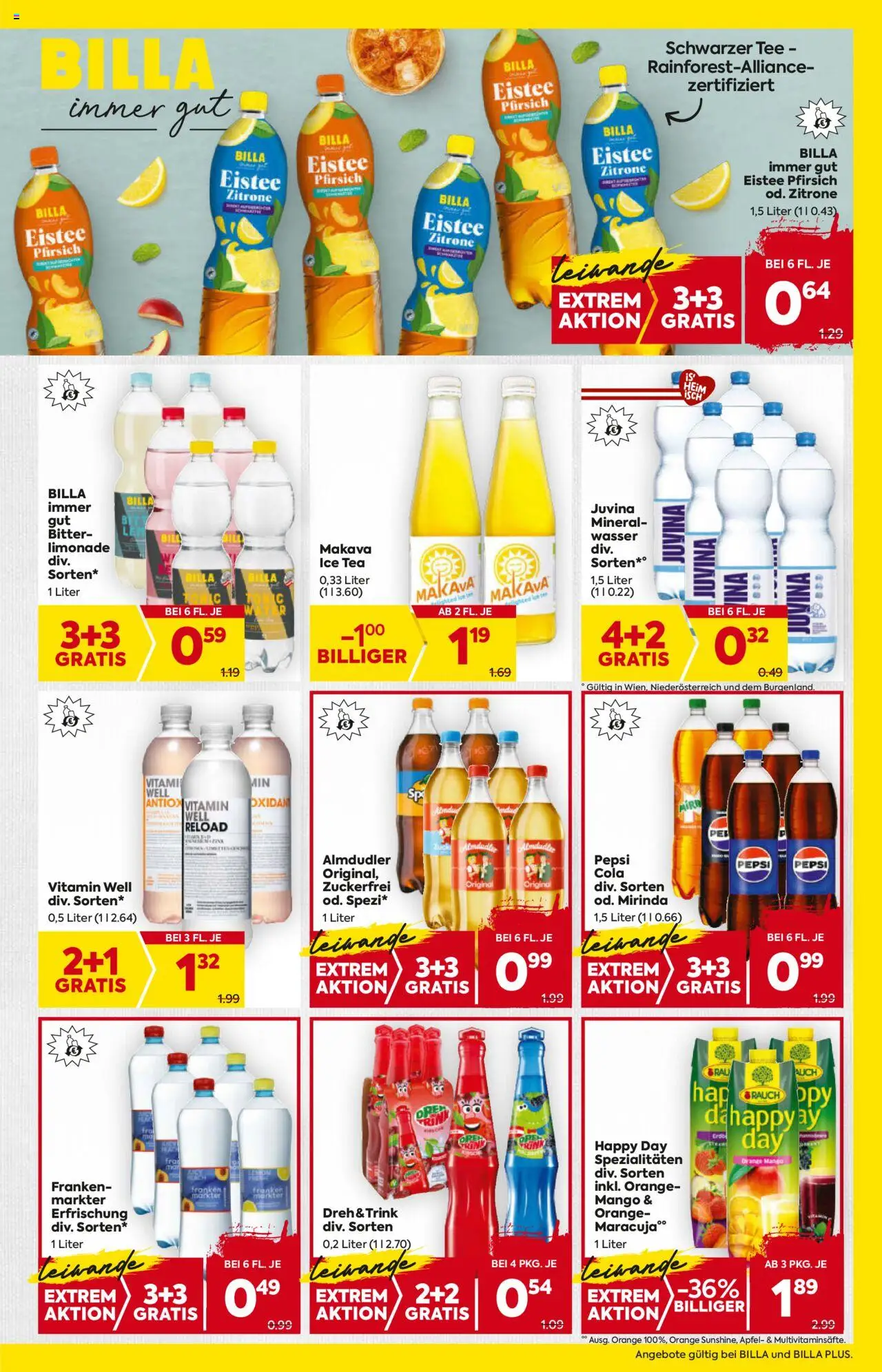 Billa AT akciós ujság - amely érvényes a következő dátumtól: 11.09.2025 | Oldal: 13 | Termékek: Tonic, Pepsi, Cola, Mangó