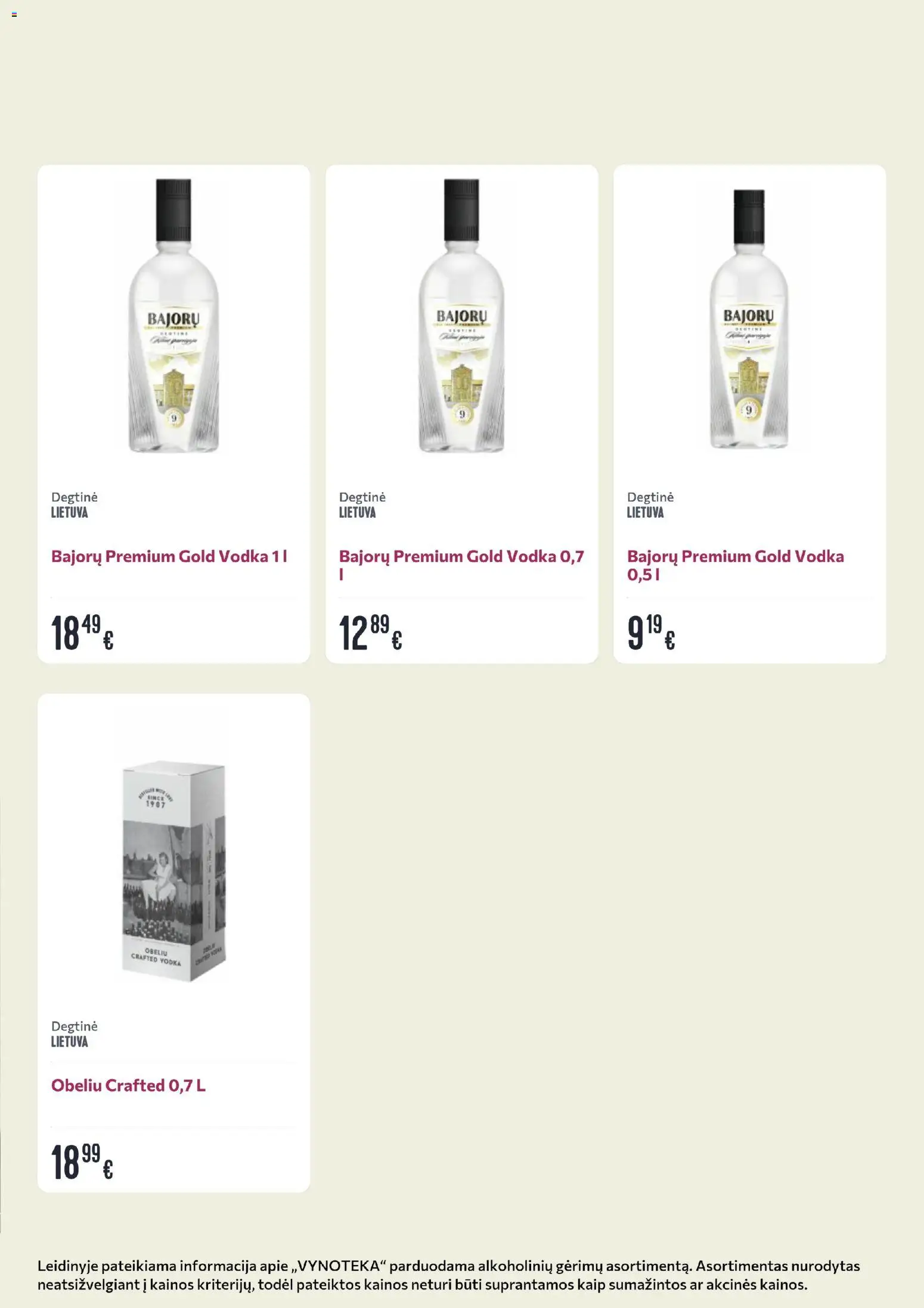 VYNOTEKA akcijos nuo 29.12.2025 | Puslapis: 4 | Prekių: Degtinė