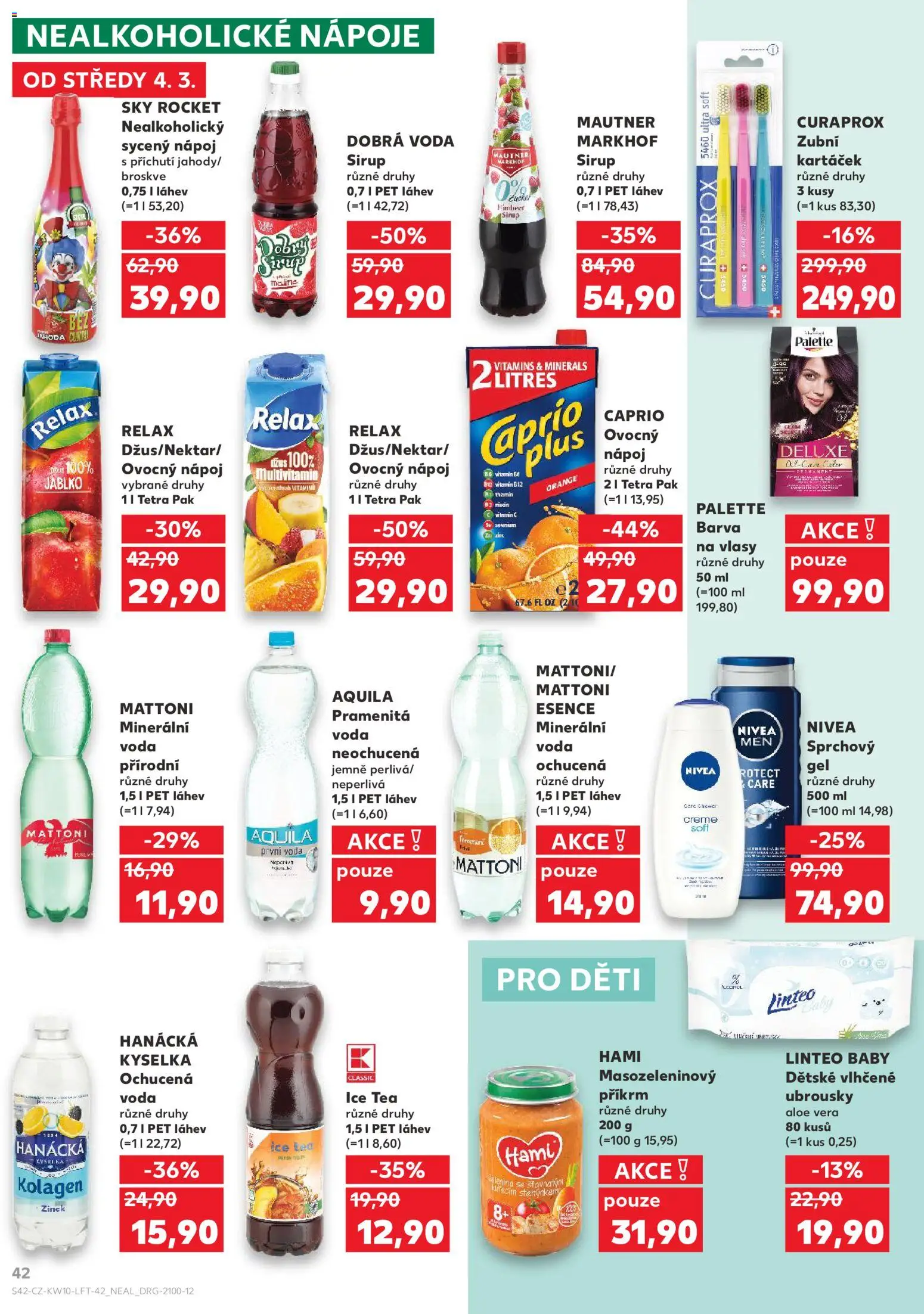 Kaufland leták - Liberec od 04.03.2026 | Strana: 42 | Produkty: Sirup, Kolagen, Příkrm, Aquila