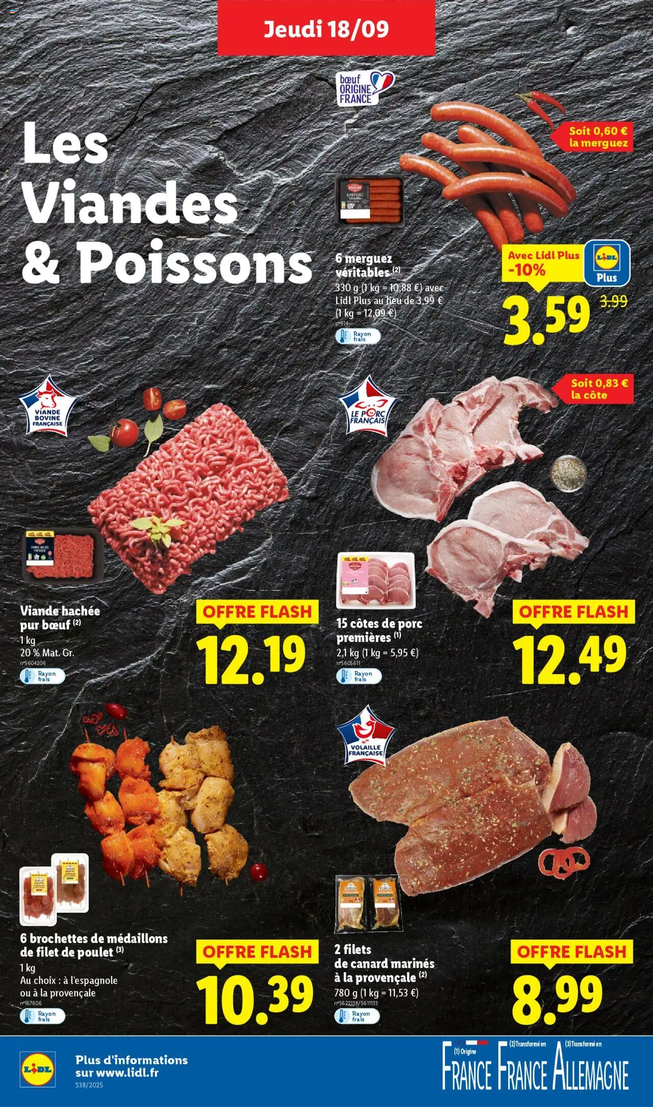  | Page: 6 | Produits: Merguez Veritables, Volaille, Viande hachée, Porc