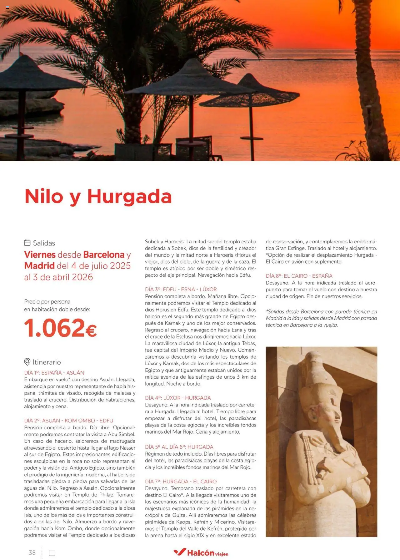 Halcón Viajes Egipto │ válido desde el 01.07.2025 | Página: 38 | Productos: Navegación