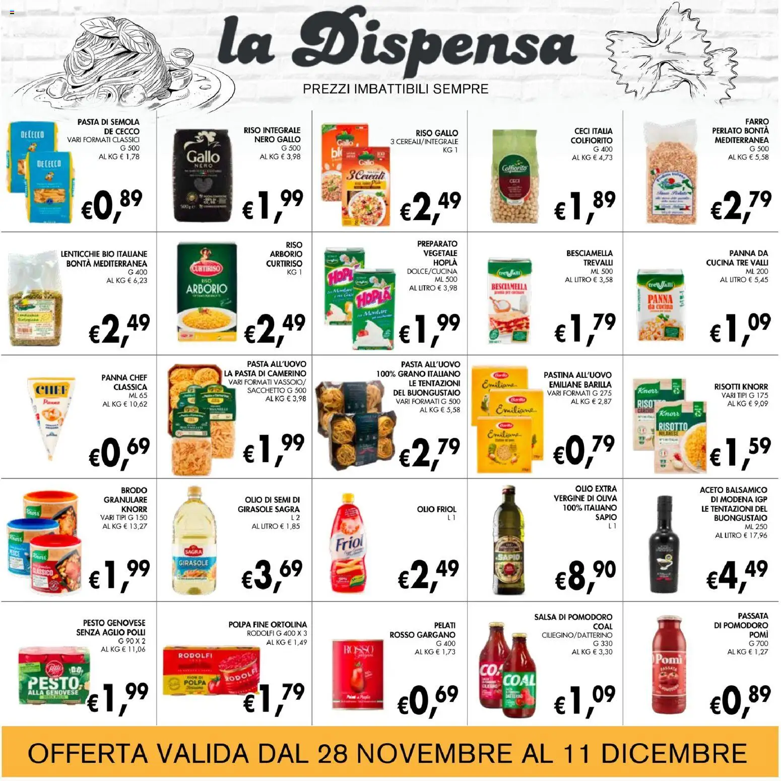 Volantino Coal del 28.11.2025 | Pagina: 13 | Prodotti: Salsa, Pomodoro, Aglio, Besciamella
