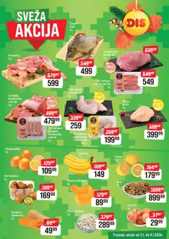 DIS nedeljna akcija - pregled DIS kataloga - važi od 02.01.2026 | Strana: 3 | Proizvode: Pasulj, Orah, Svinjski but, Limun