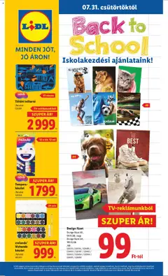 Lidl - Iskolakezdési ajánlataink - amely érvényes a következő dátumtól: 31.07.2025