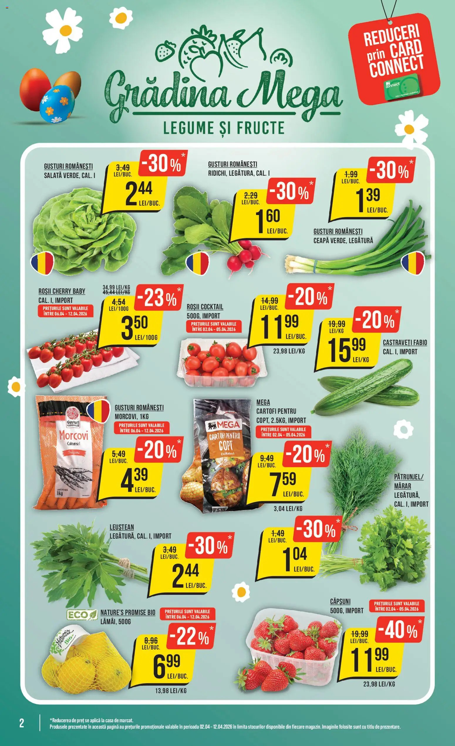 Noul catalog Mega Image – valabil de la 02.04.2026 | Pagină: 2 | Produse: Şerit ödül, Mărar, Salată, Legume