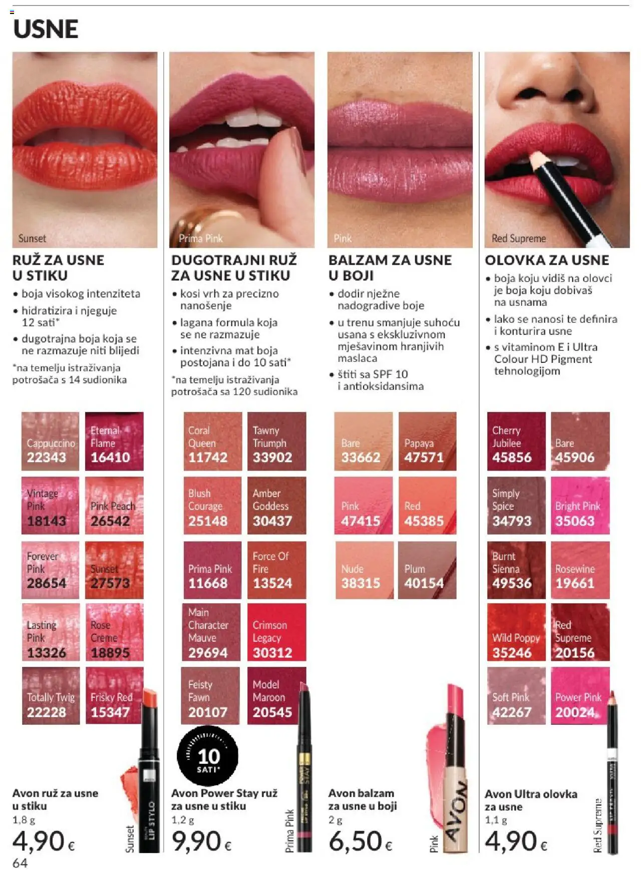 Avon katalog | vrijedi od 01.08.2025 | Stranica: 64 | Proizvodi: Balzam za usne, Olovka za usne, Ruž, Cappuccino