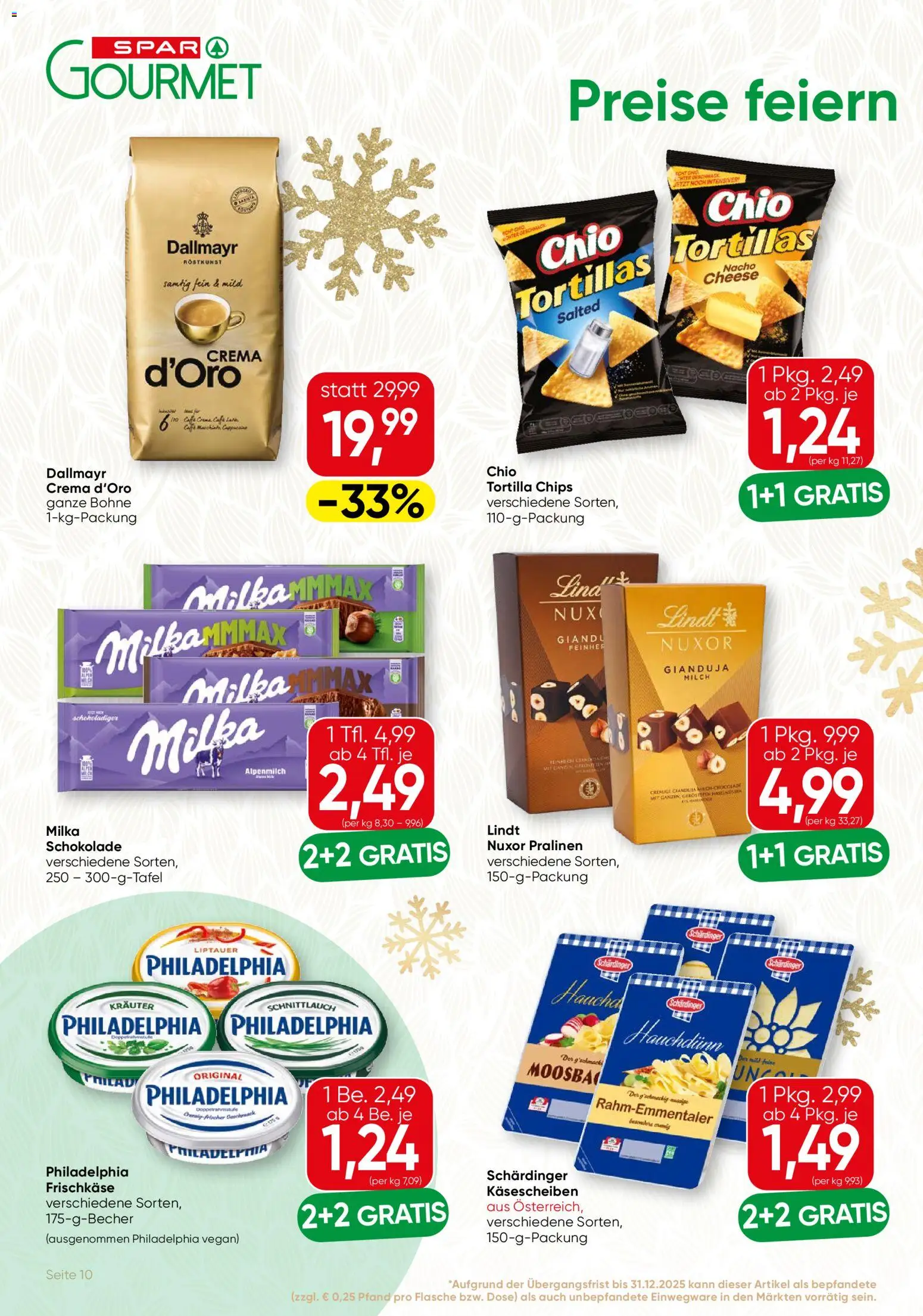 SPAR Gourmet Flugblatt gültig ab 18.12.2025 | Seite: 10 | Produkte: Chips, Schokolade