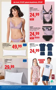 Catalog Lidl – valabil de la 21.07.2025 | Pagină: 35 | Produse: Body, Pernă, Chiloți, Sutien