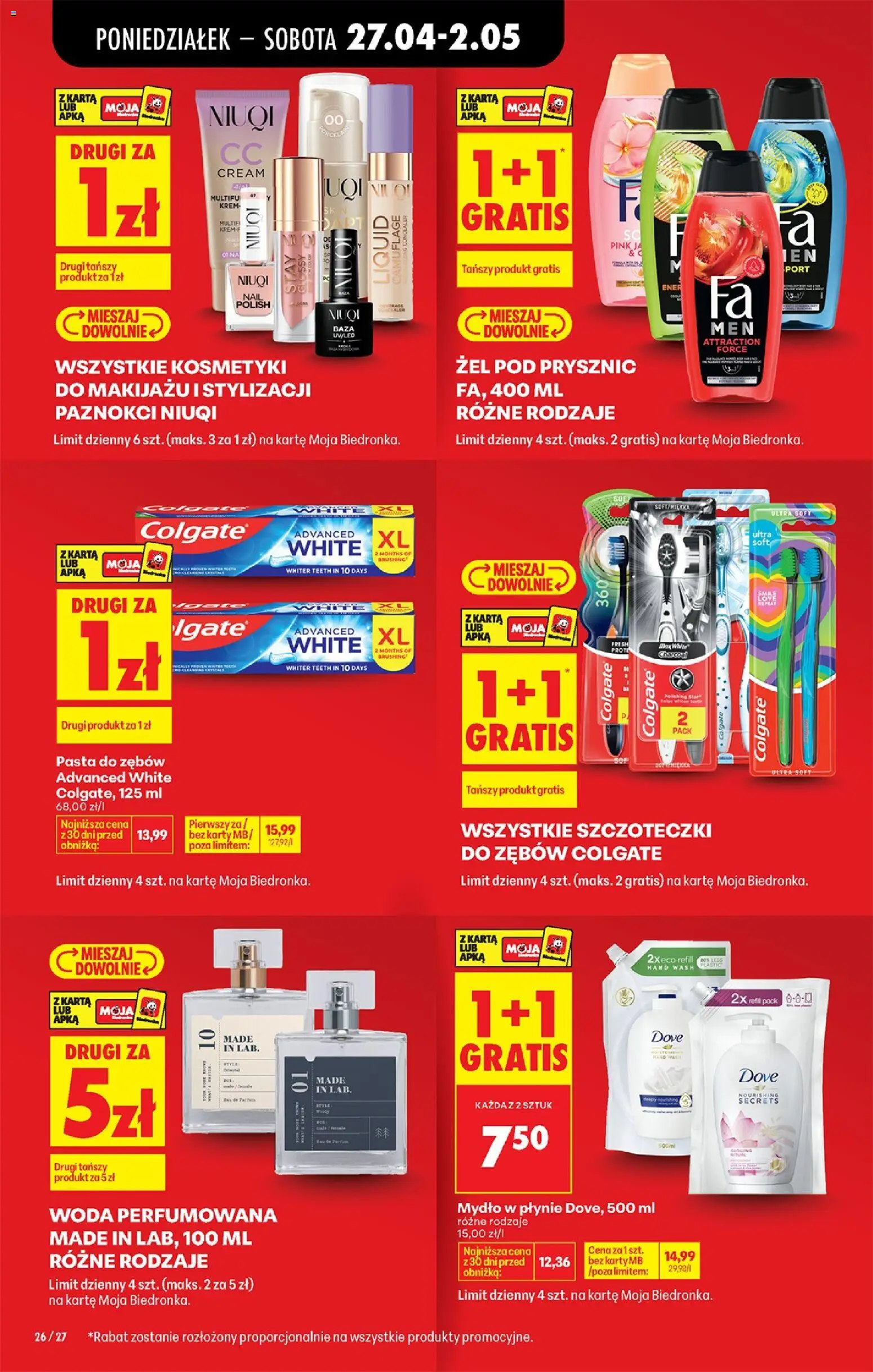 Biedronka Polsko leták od 27.04.2026 | Strana: 34 | Produkty: Mýdlo, Karty, Dove