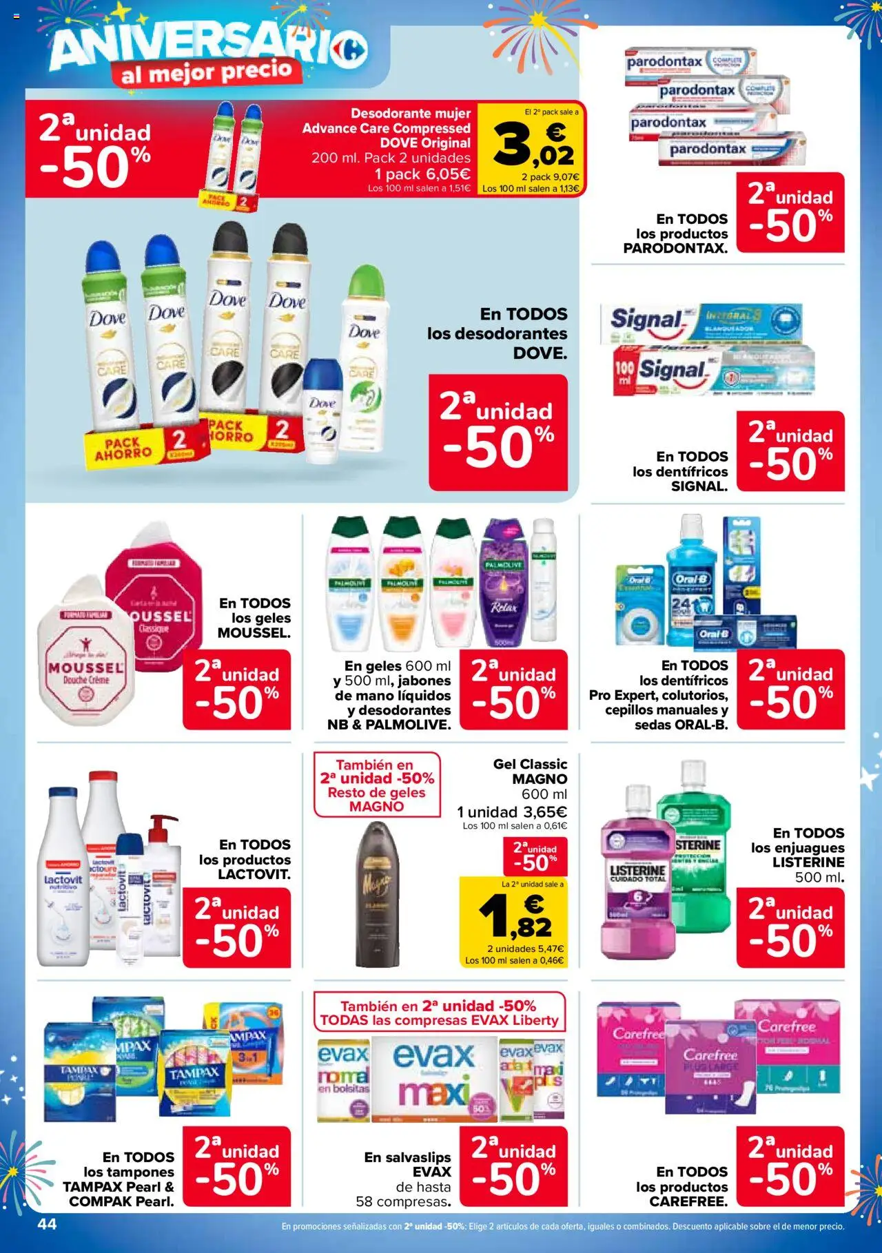 Carrefour folleto │ válido desde el 14.10.2025 | Página: 44 | Productos: Desodorante, Salvaslips, Tampones, Γλυφιτζούρι