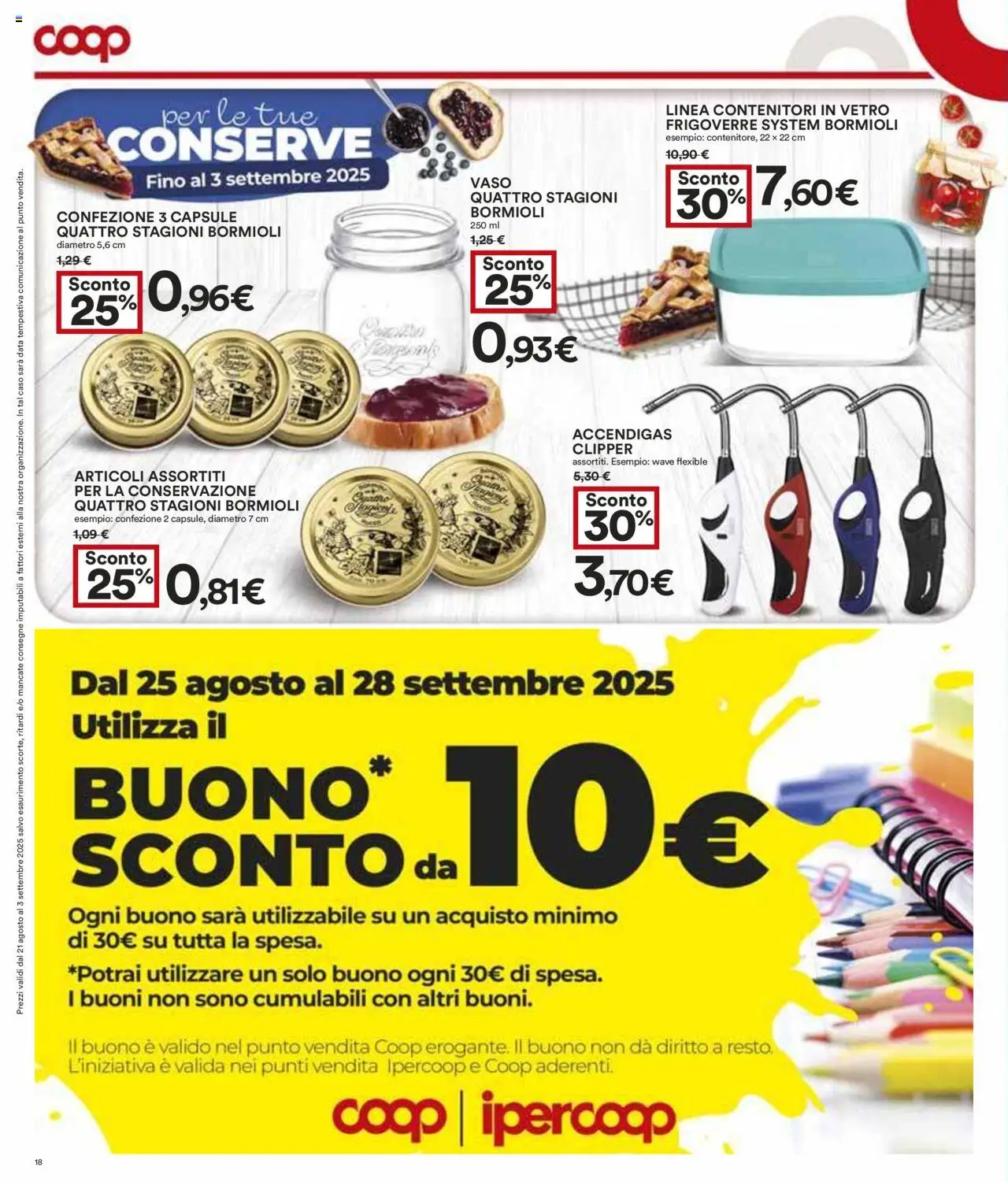 Volantino COOP del 21.08.2025 | Pagina: 18 | Prodotti: Data, Vaso