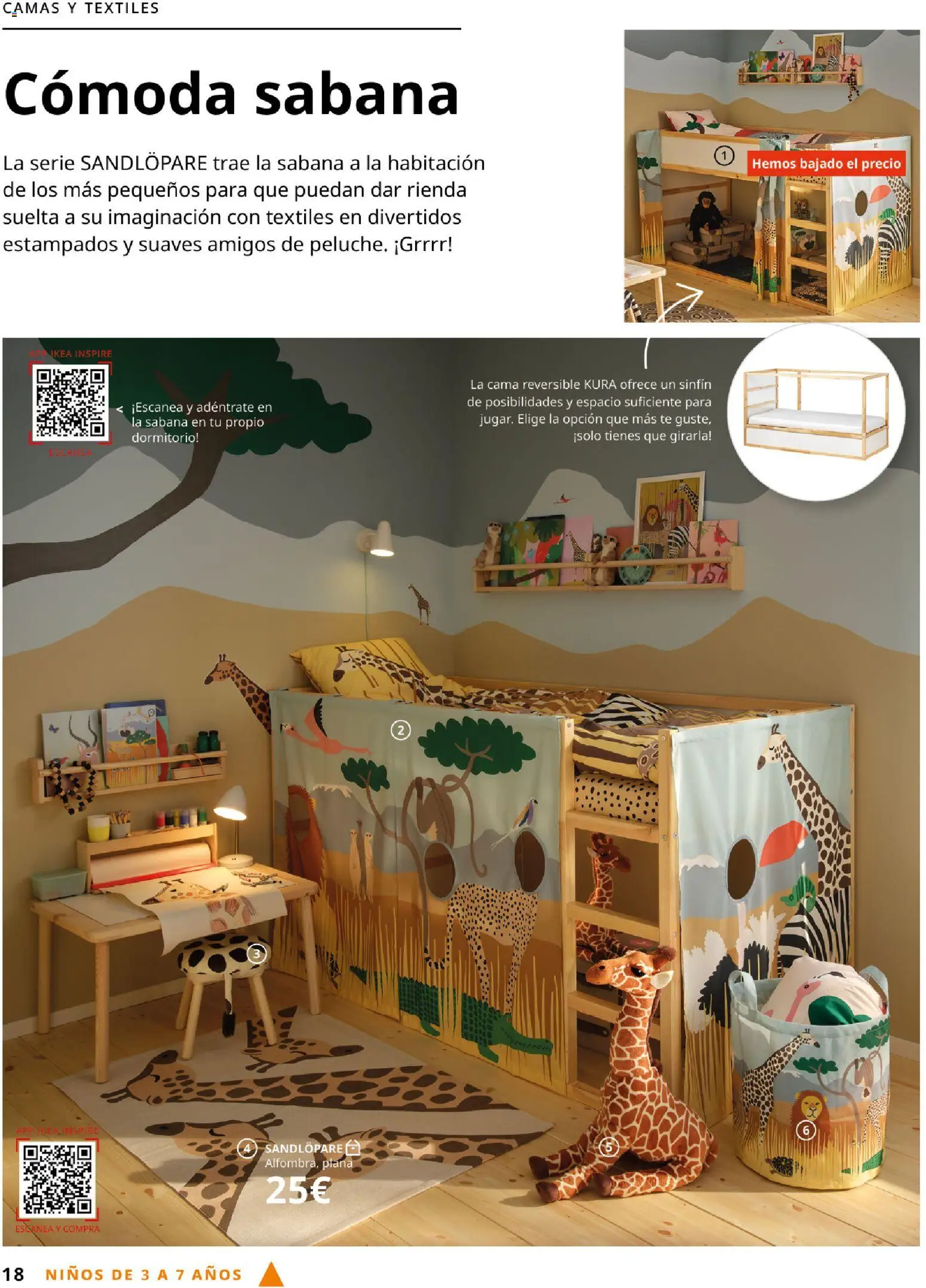 Catálogo IKEA  y los niños  │ válido desde el 06.03.2026 | Página: 18 | Productos: Té, Cama