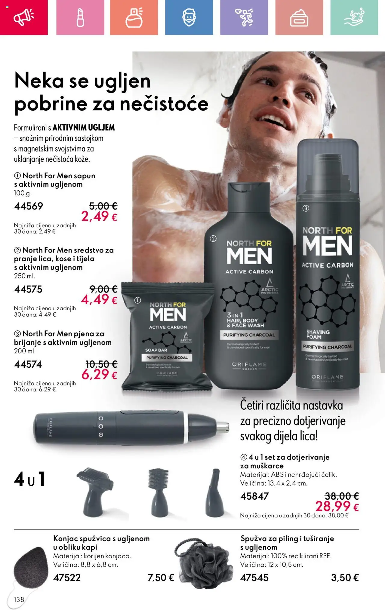 Oriflame katalog | vrijedi od 03.08.2025 | Stranica: 138 | Proizvodi: Spužva, Piling, Sapun