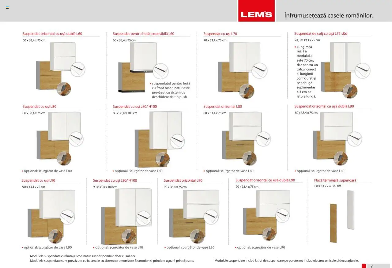 Noul catalog Lem’s – valabil de la 17.11.2023 | Pagină: 7 | Produse: Hotă, Ușă