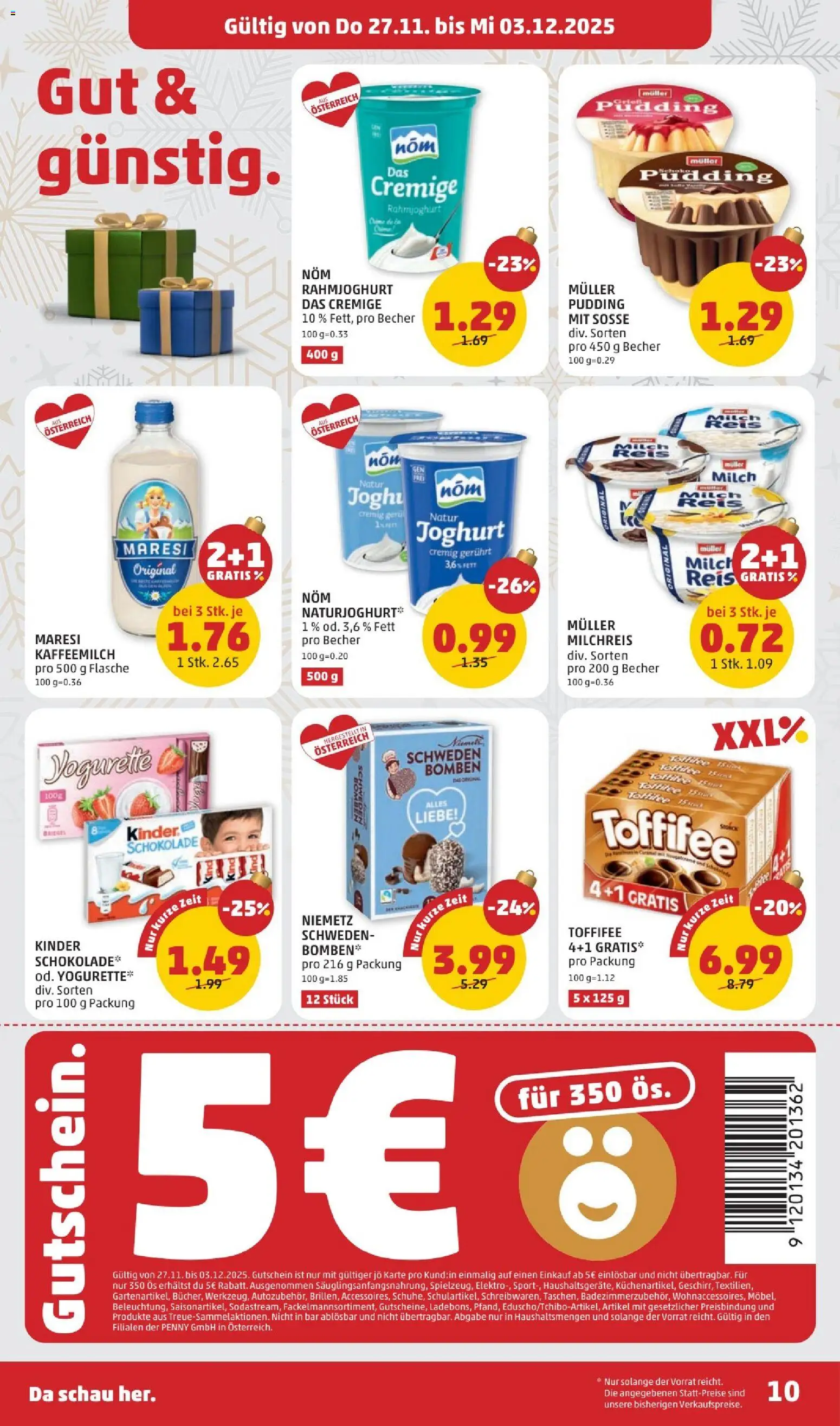 Penny Markt - Black Friday gültig ab 27.11.2025 | Seite: 10 | Produkte: Soße, Milch, Schokolade, Reis