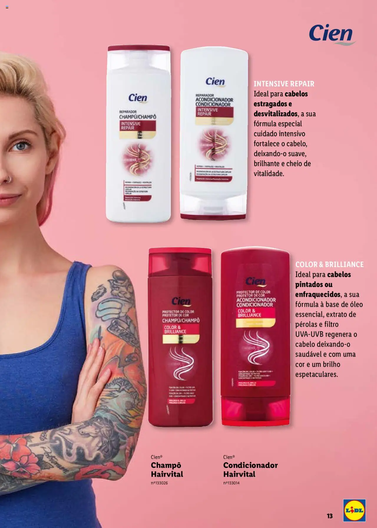 Lidl Cien - Beleza Inteligente │ válido de 26.02.2024 | Página: 13 | Produtos: Condicionador, Base, Óleo