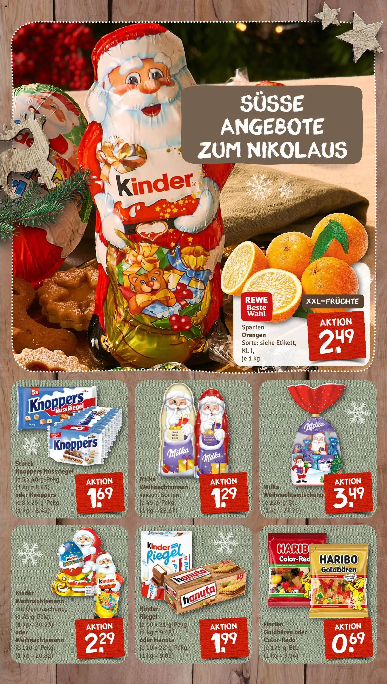 Nahkauf Prospekt – gültig ab 30.11.2025 | Seite: 2 | Produkte: Haribo, Orangen, Milka, Kinder riegel