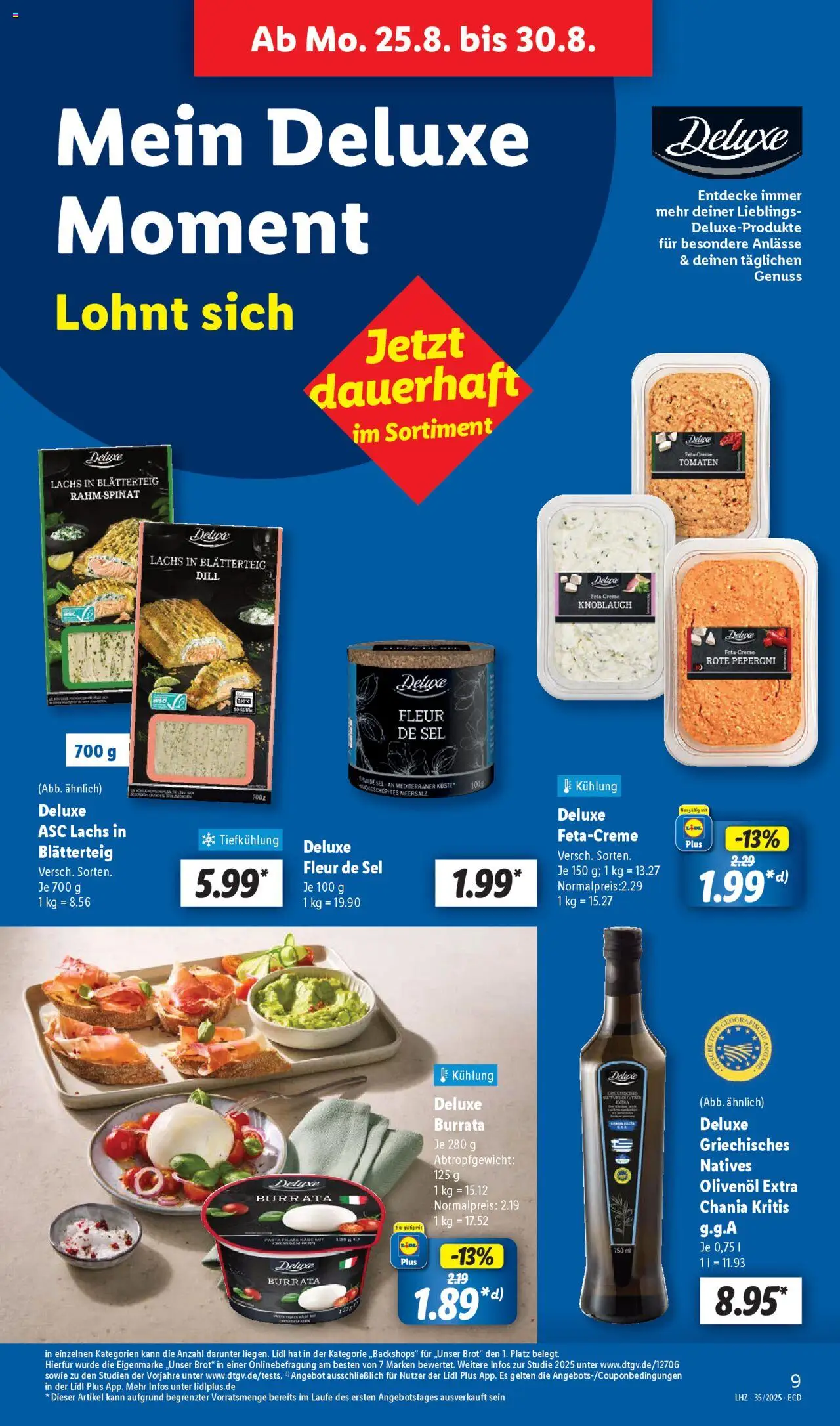 Lidl Prospekt 	 - gültig ab dem 25.08.2025 | Seite: 15 | Produkte: Olivenol, Burrata, Knoblauch, Brot