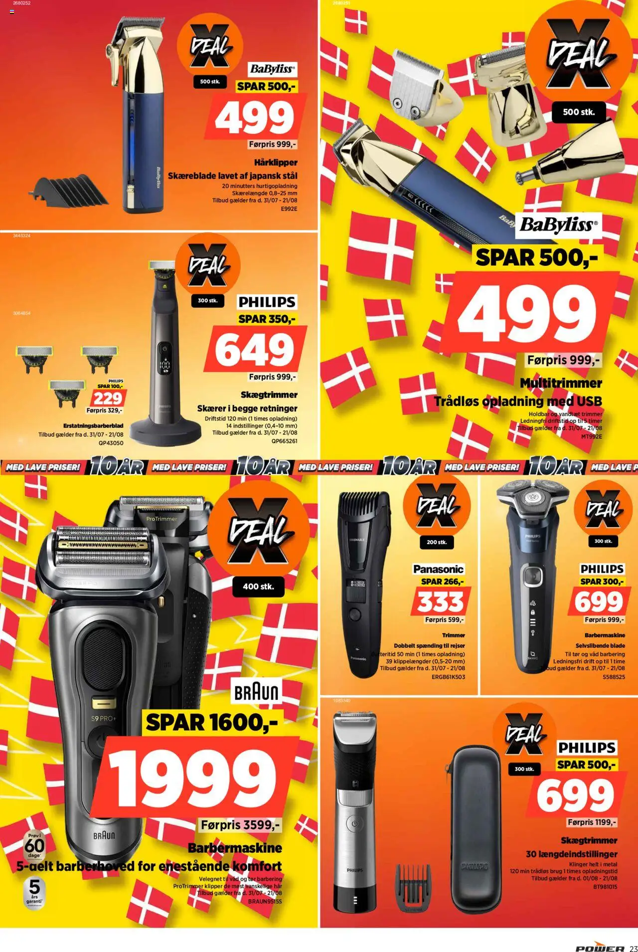 Power Tilbudsavis gyldig fra 31.07.2025 | Side: 23 | Produkter: Barbermaskine, Skærer, USB, Hårklipper