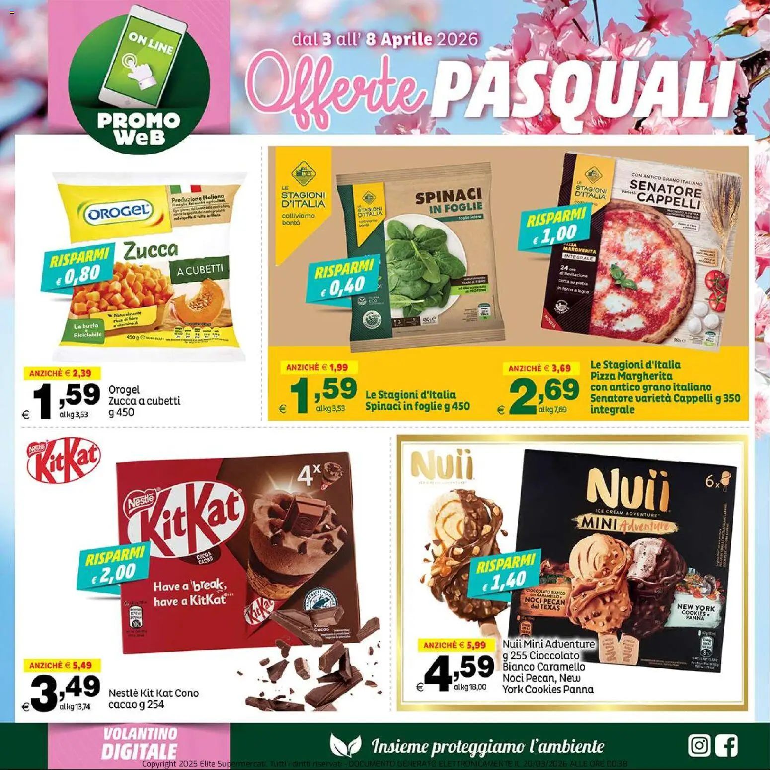 Volantino Elite Supermercati del 03.04.2026 | Pagina: 4 | Prodotti: Cioccolato, Pizza, Zucca, Cacao