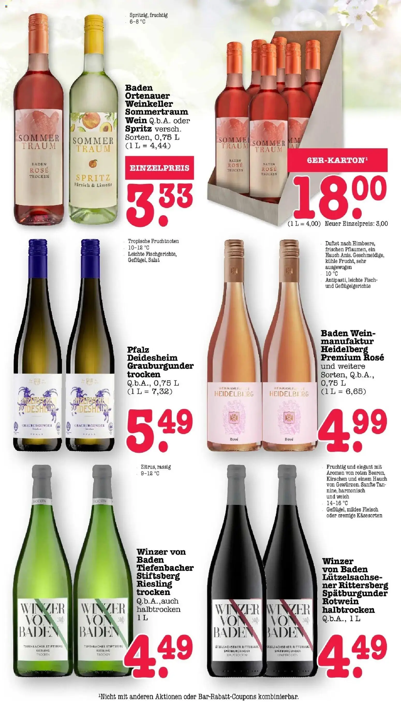 Angebote – gültig ab 30.03.2026 | Seite: 63 | Produkte: Rotwein, Rotwein halbtrocken, Fisch, Salat