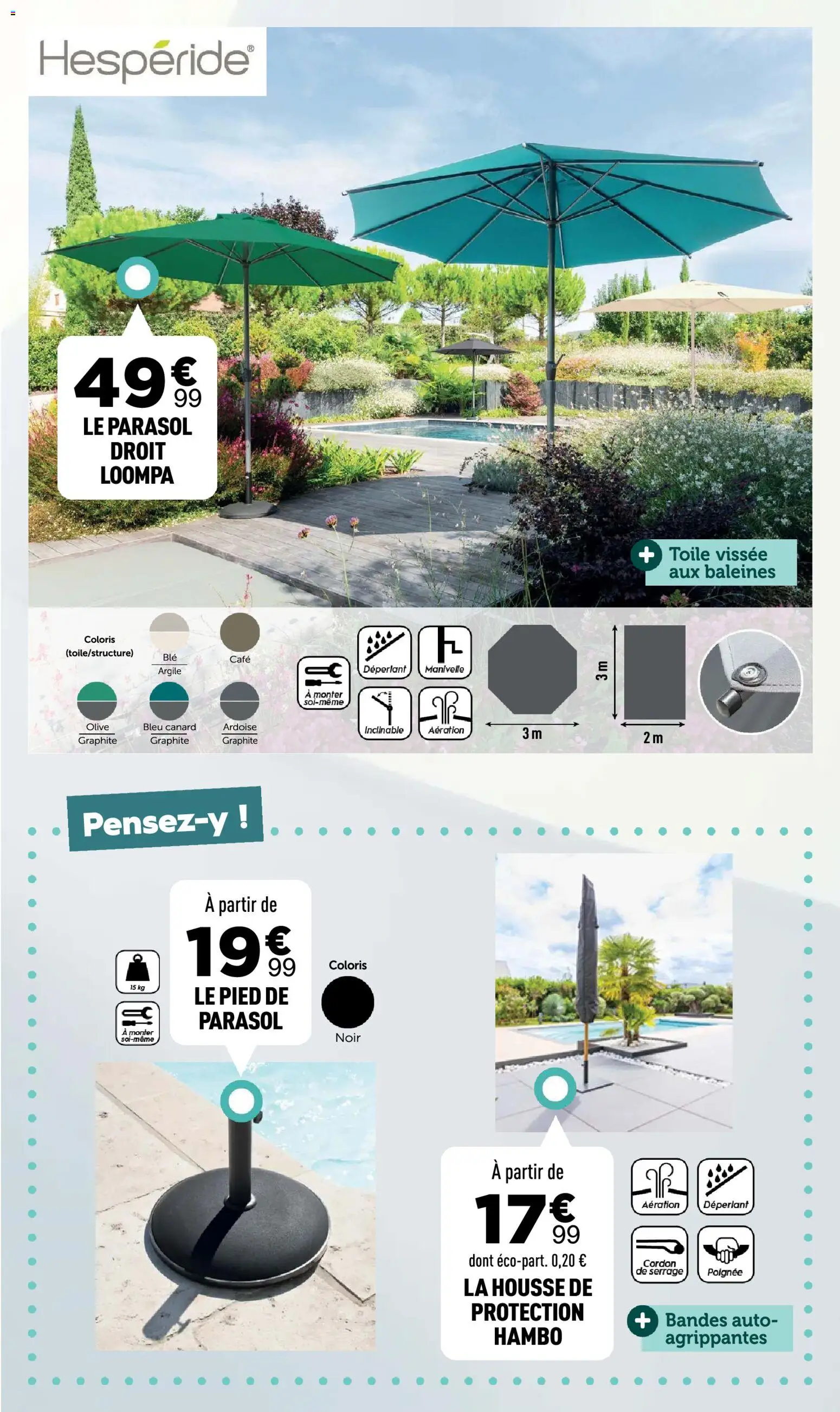 {H1} | Page: 19 | Produits: Argile, Café, Parasol, Pied de parasol