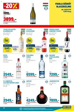 Metro akciós ujság - amely érvényes a következő dátumtól: 01.09.2025 | Oldal: 27 | Termékek: Jägermeister, Bacardi, Vodka, Só
