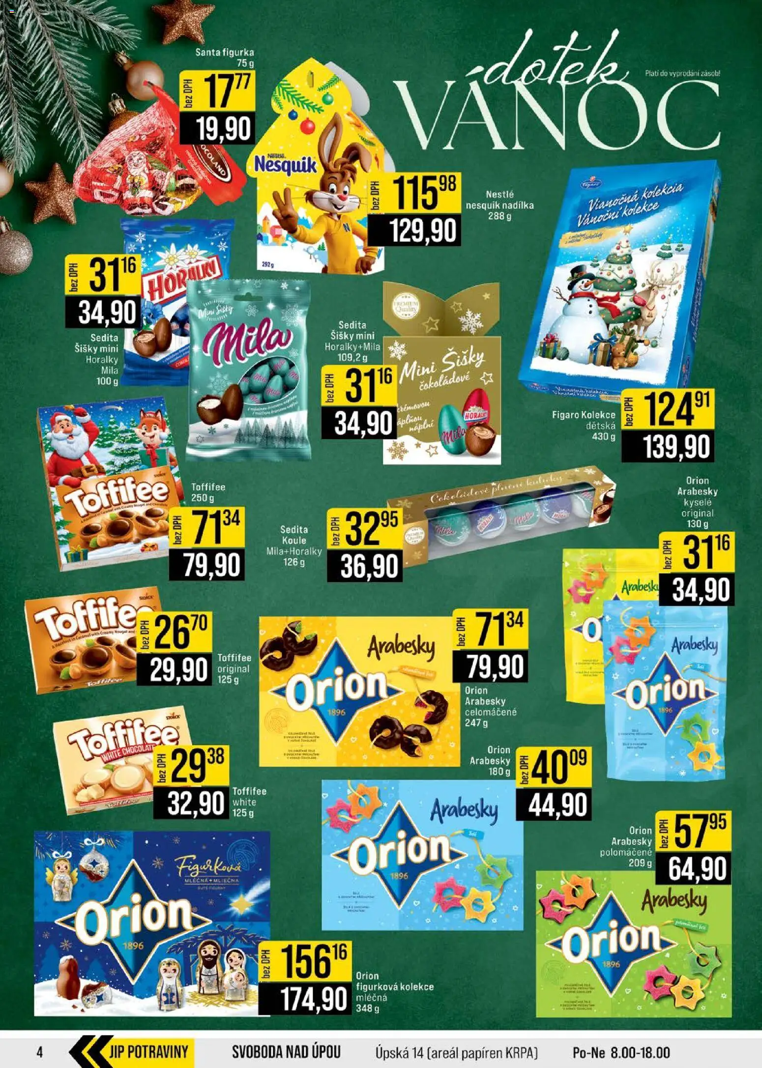 Jip leták - Cash & Carry od 17.12.2025 | Strana: 4 | Produkty: Toffifee, Horalky, Nesquik, Potraviny