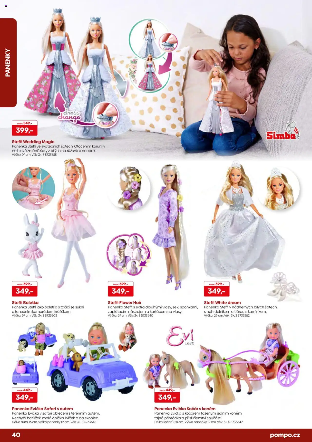 POMPO katalog Vánoce 2025 od 16.10.2025 | Strana: 40 | Produkty: Panenka, Šaty, Oblečení