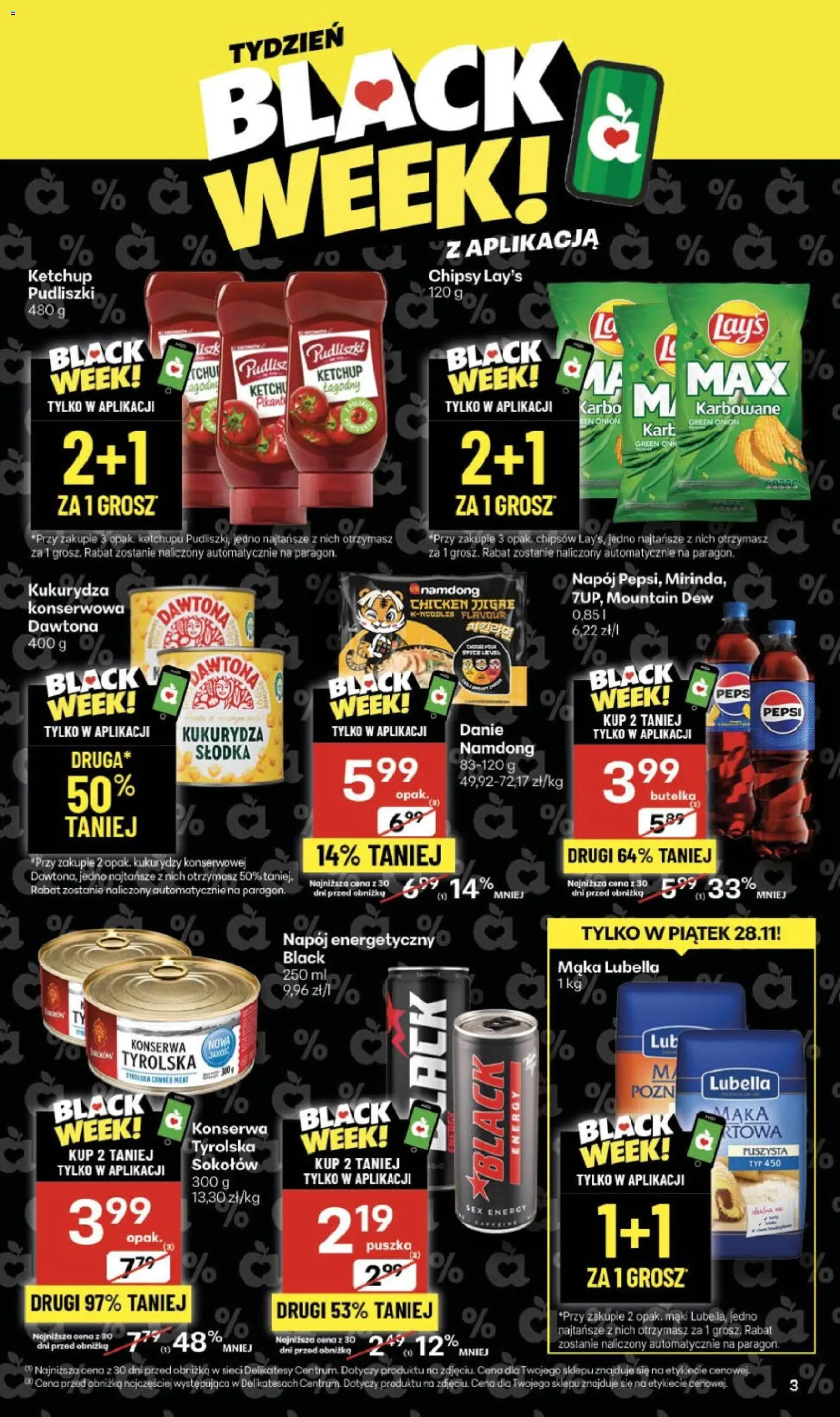 Delikatesy Centrum Gazetka - Sklepy Własne od 27.11.2025 | Strona: 3 | Produkty: Chipsy, Ketchup, Kukurydza, Delikatesy