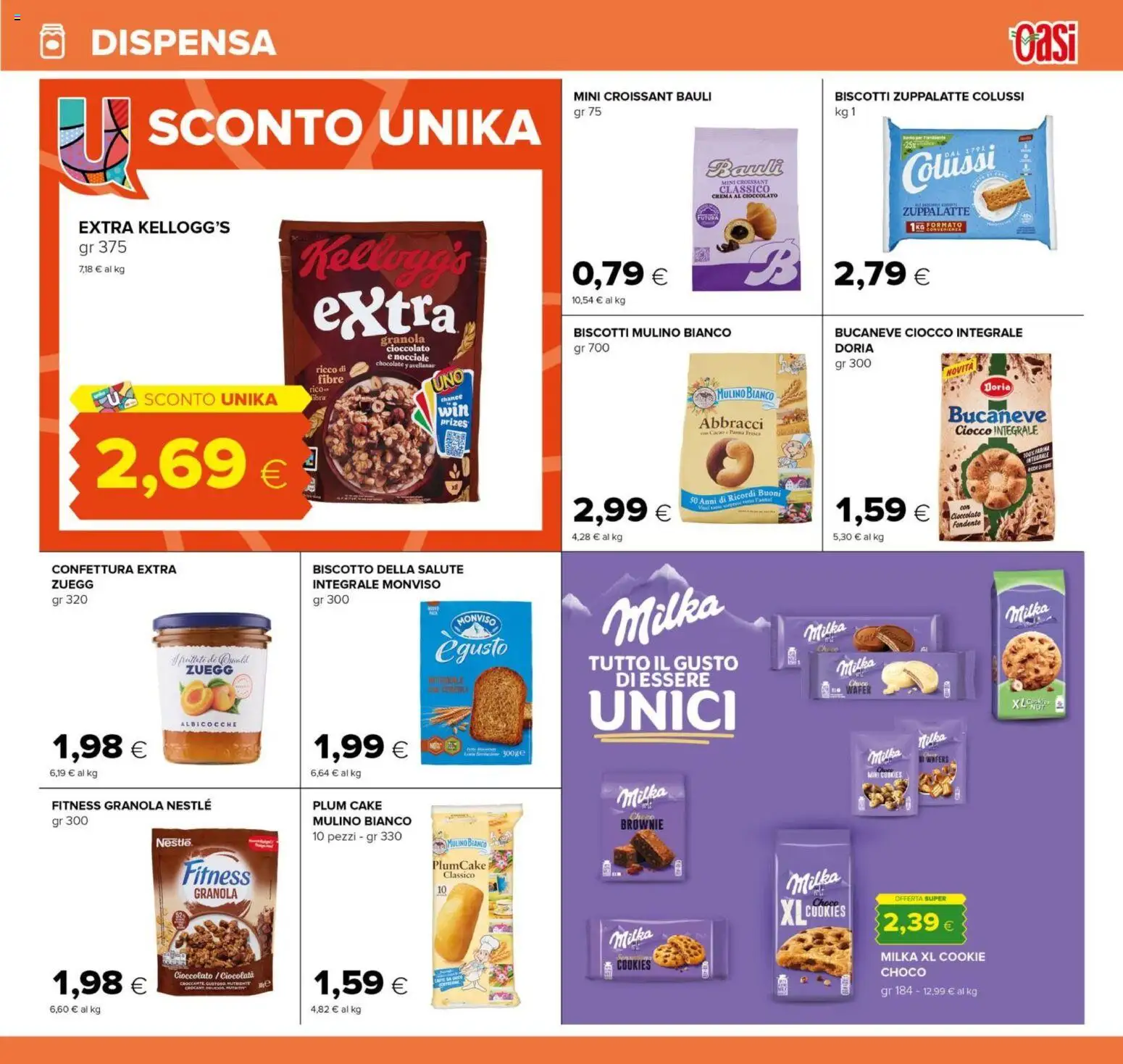 Volantino Oasi del 07.04.2026 | Pagina: 15 | Prodotti: Nocciole, Plumcake, Croissant, Albicocche