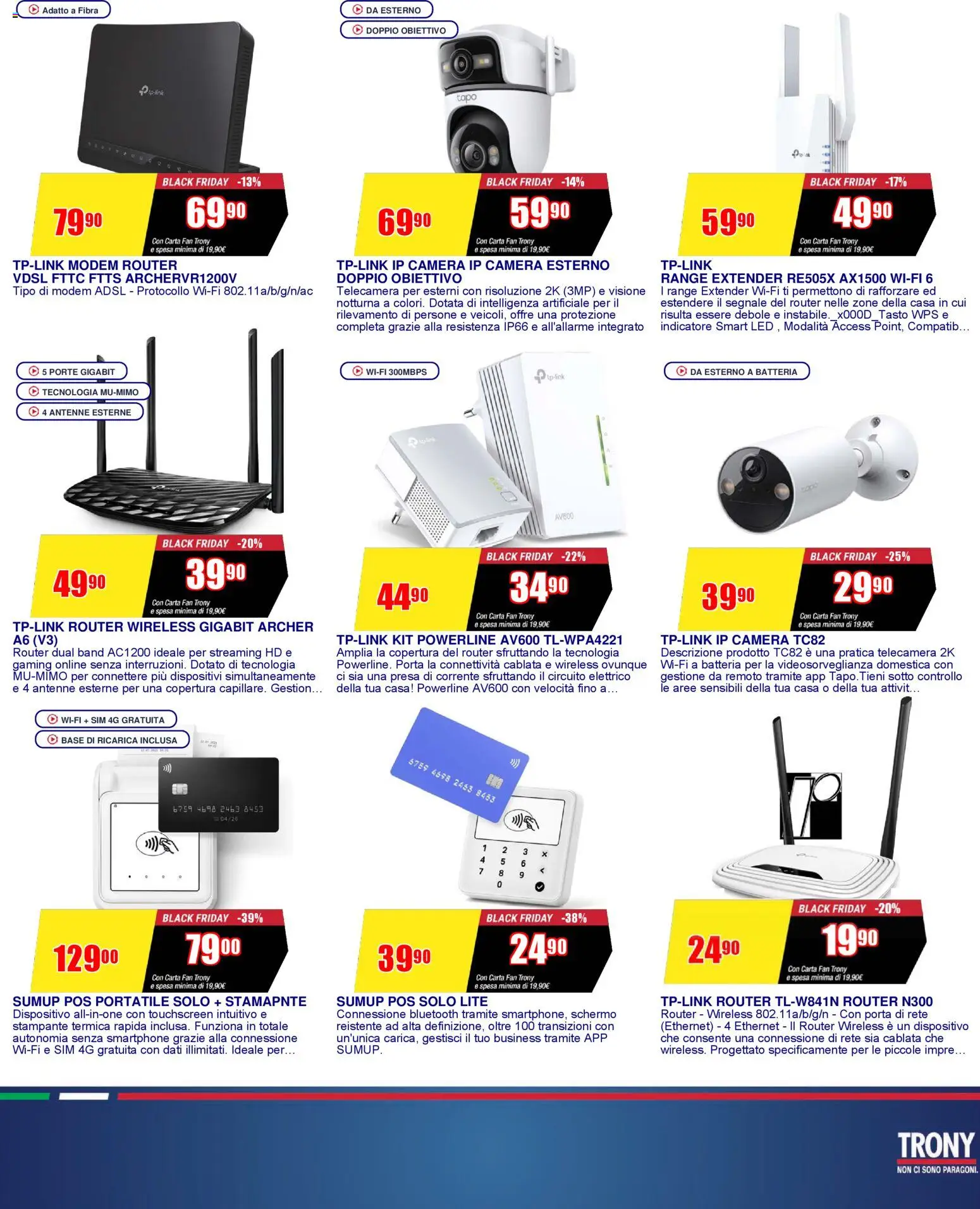 Volantino Trony volantino Salerno del 19.03.2026 | Pagina: 18 | Prodotti: Router, Schermo, Smartphone, Stampante