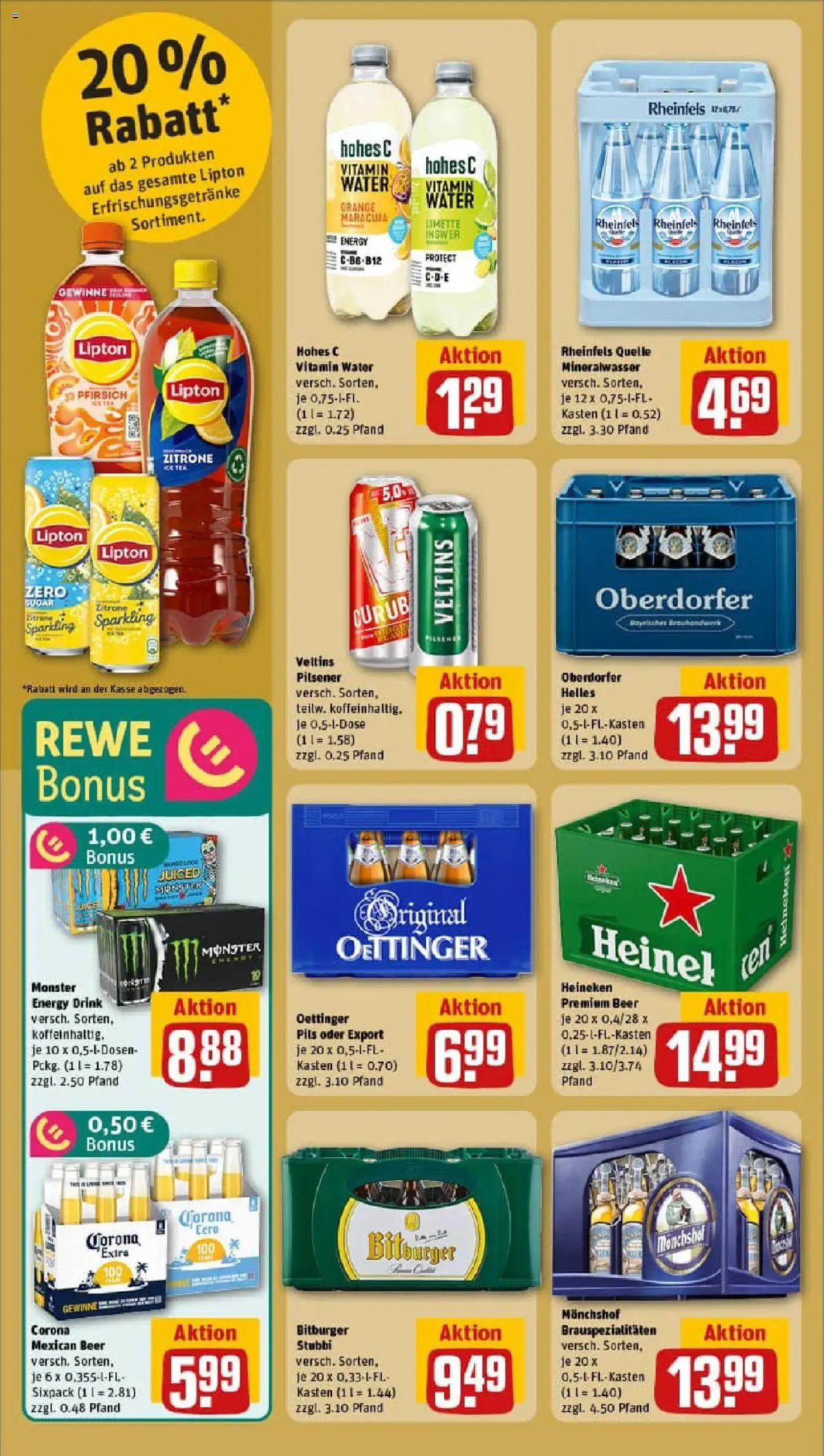 Rewe prospekt Nistertal	 - gültig ab dem 03.08.2025 | Seite: 18 | Produkte: Energy, Monster, Zitrone, Rheinfels quelle