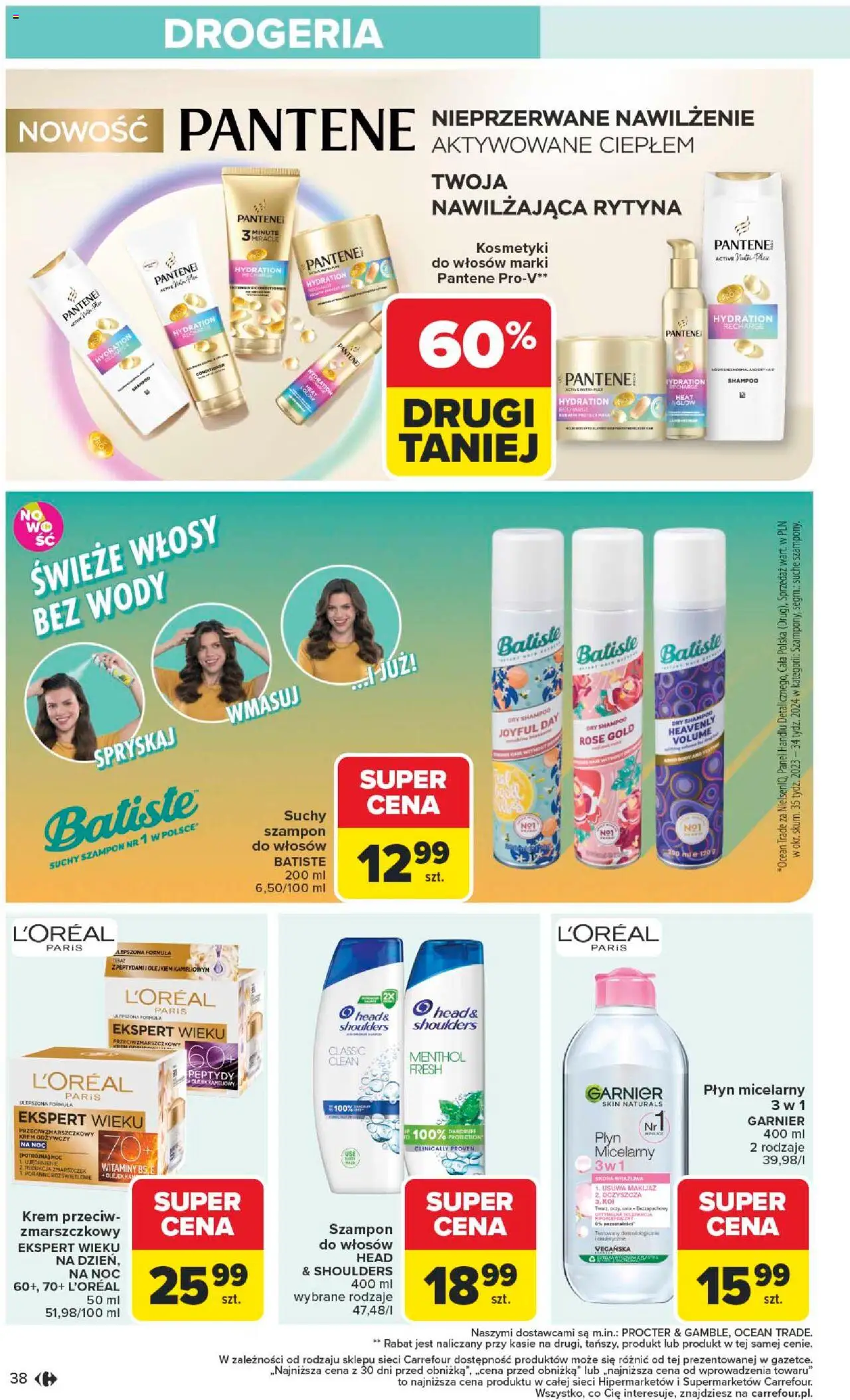 Carrefour Gazetka od 22.09.2025 | Strona: 40 | Produkty: Drogeria, Kosmetyki, Krem, Suchy szampon