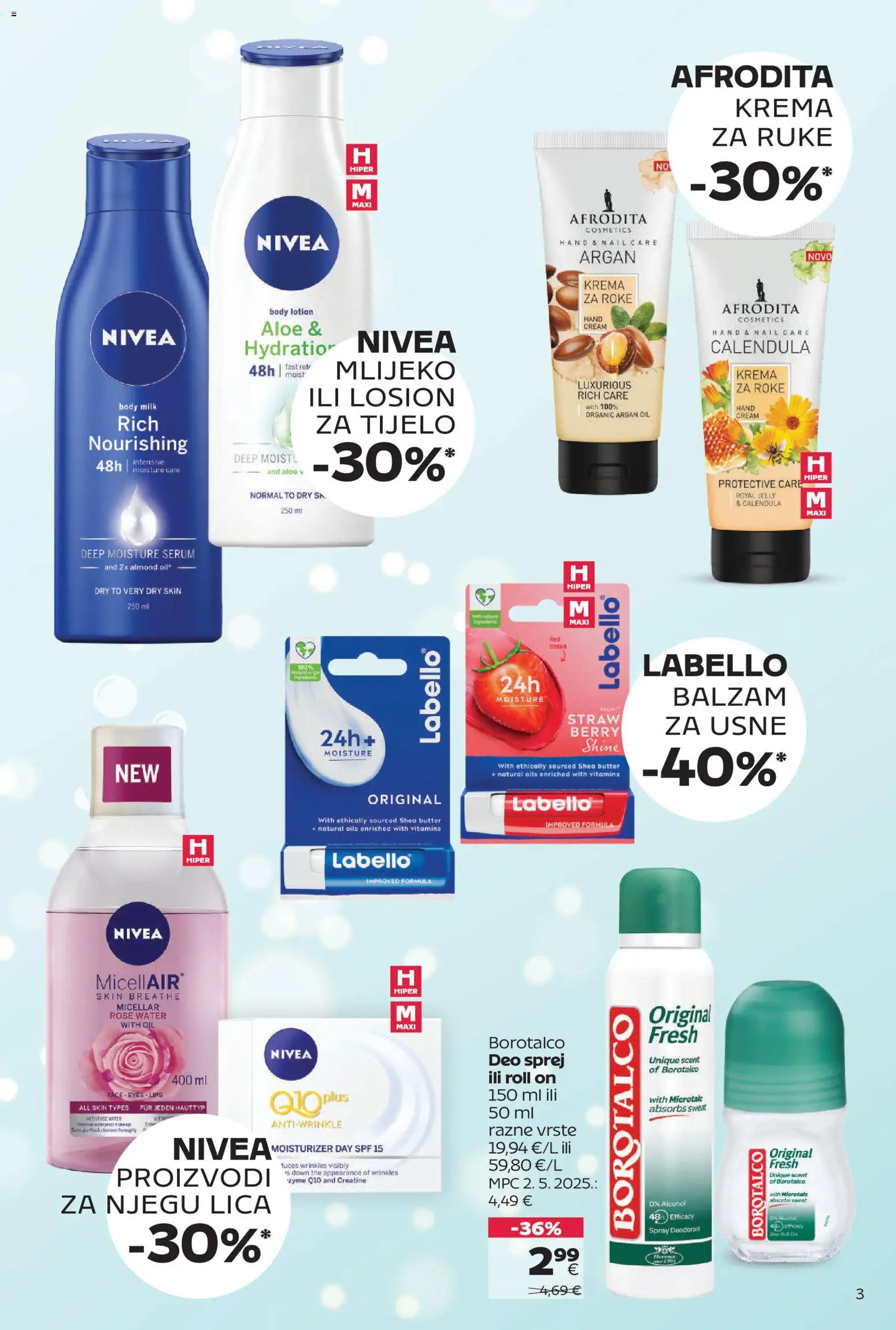 Tommy katalog | vrijedi od 03.11.2025 | Stranica: 3 | Proizvodi: Labello, Mlijeko, Krema, Nivea