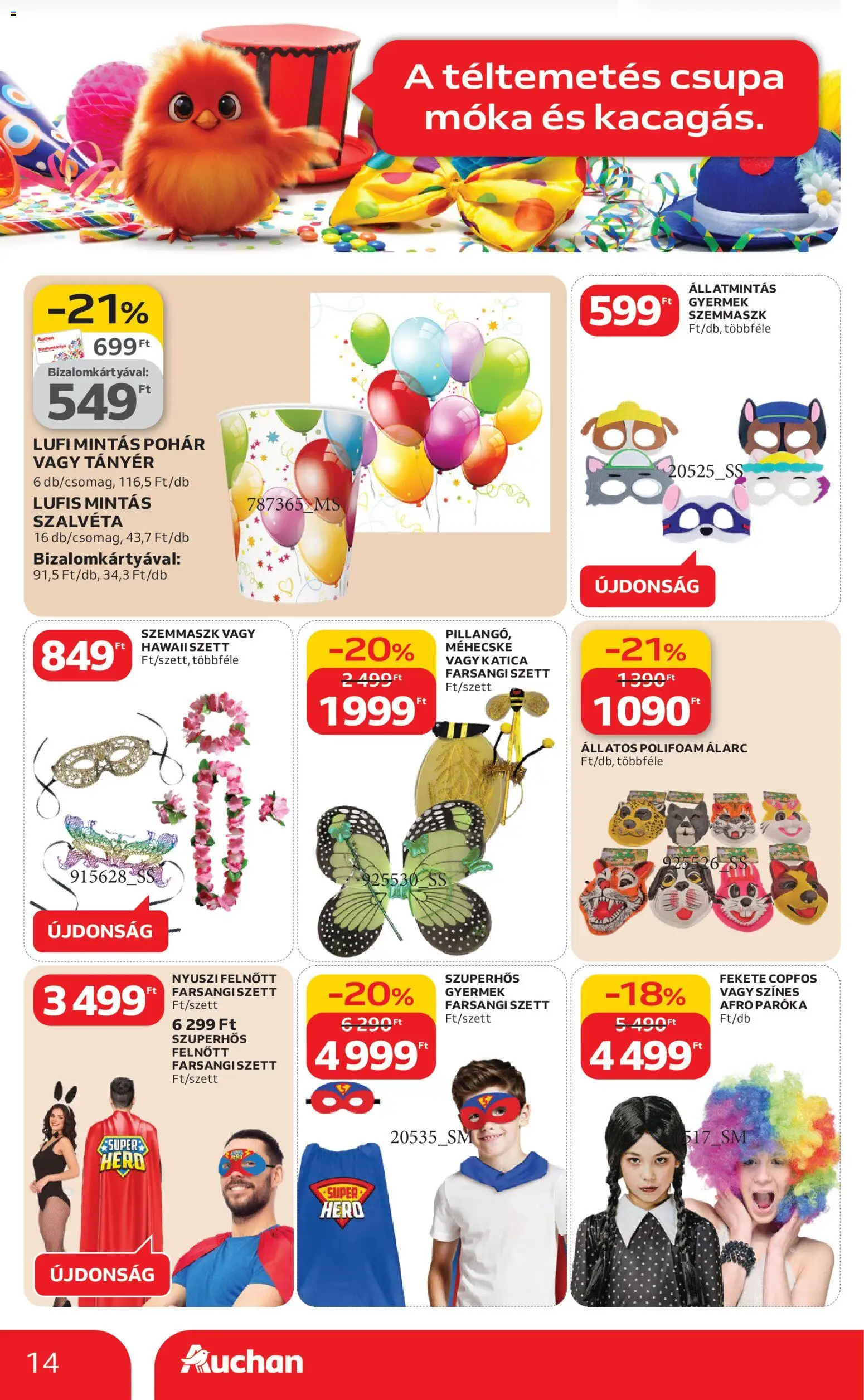 Auchan akciós ujság - amely érvényes a következő dátumtól: 05.02.2026 | Oldal: 14 | Termékek: Tányér, Pohár