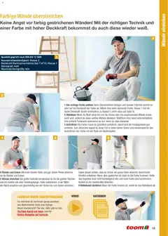 Toom Baumarkt Wände streichen und tapezieren ab 01.01.2026 gültig | Seite: 15 | Produkte: Decke, Pinsel, Video