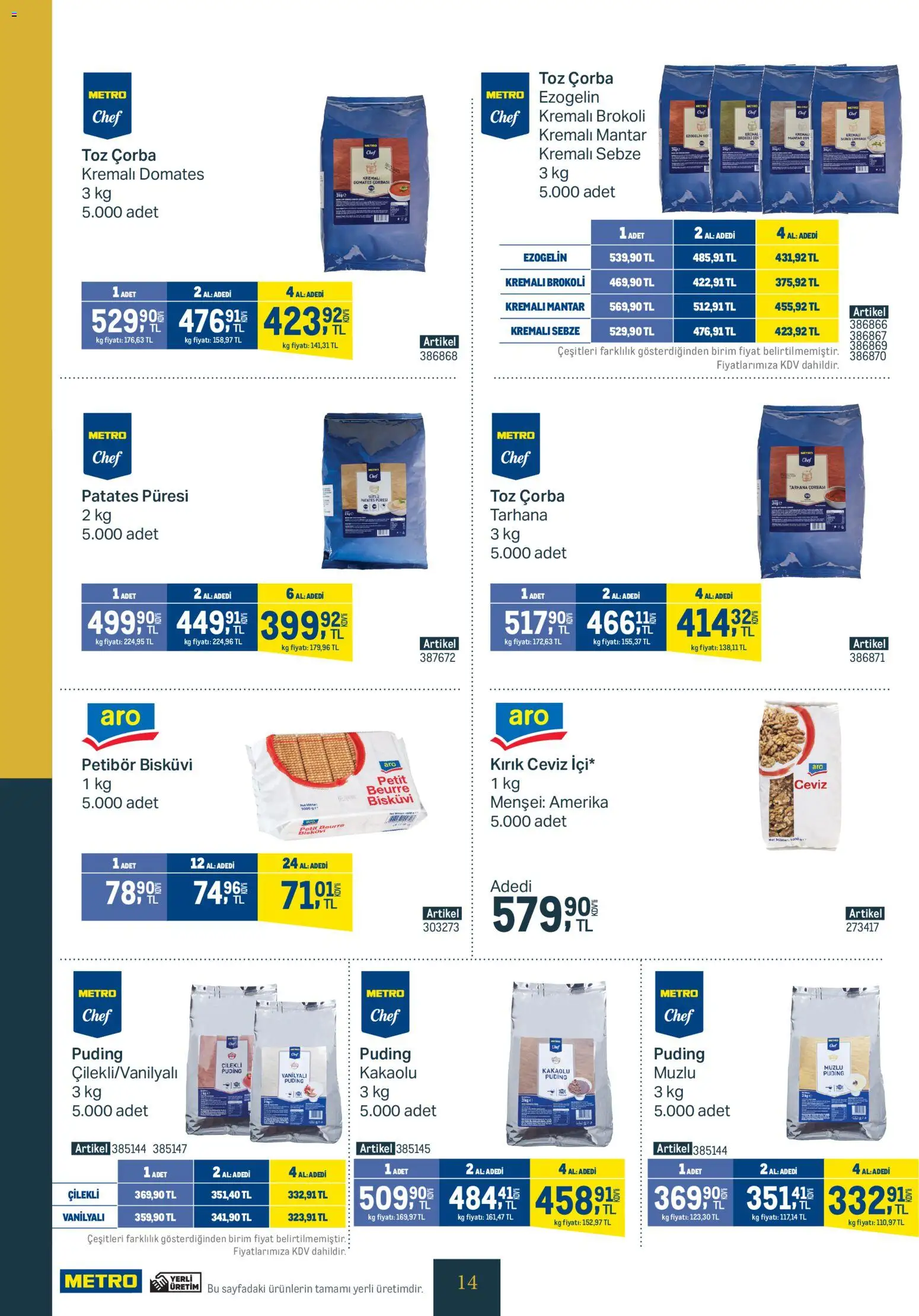 Metro - Kurum ve İşletme Mutfakları - 11.03.2026 tarihinden itibaren geçerlidir | Sayfa: 14
