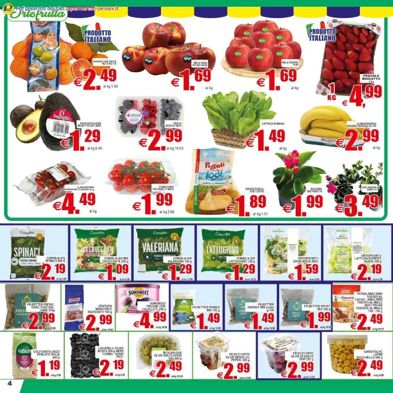 Volantino Pewex del 29.04.2026 | Pagina: 4 | Prodotti: Lupini, Olive, Anacardi, Forno