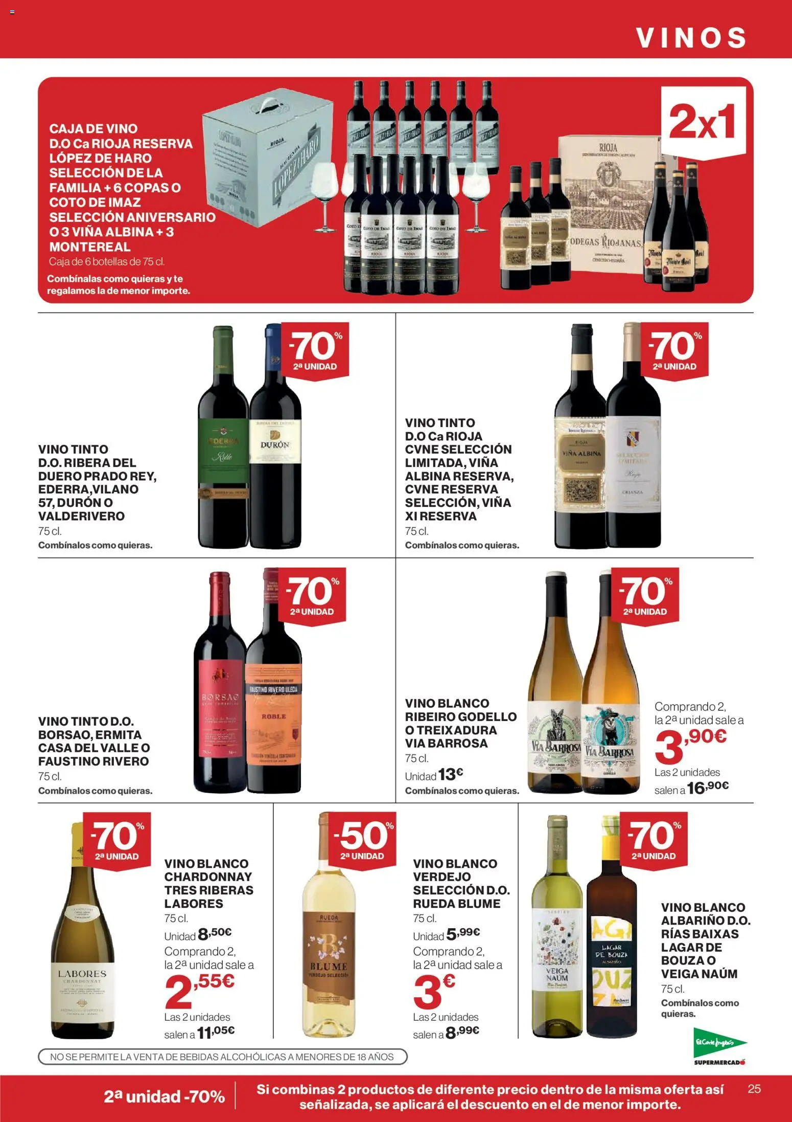 El Corte Inglés ofertas │ válido desde el 25.03.2026 | Página: 25 | Productos: Vino, Té, Caja